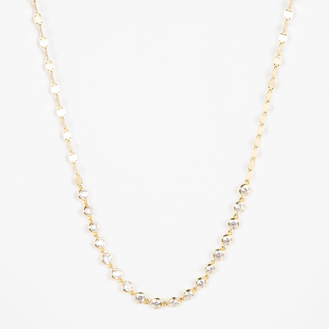 Collar Chainy Mirror & CZ Strap