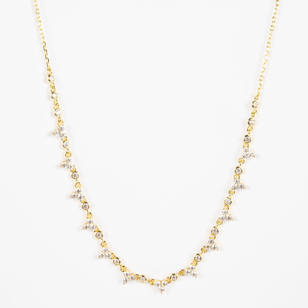 Collar Trido & CZ Gross Choker