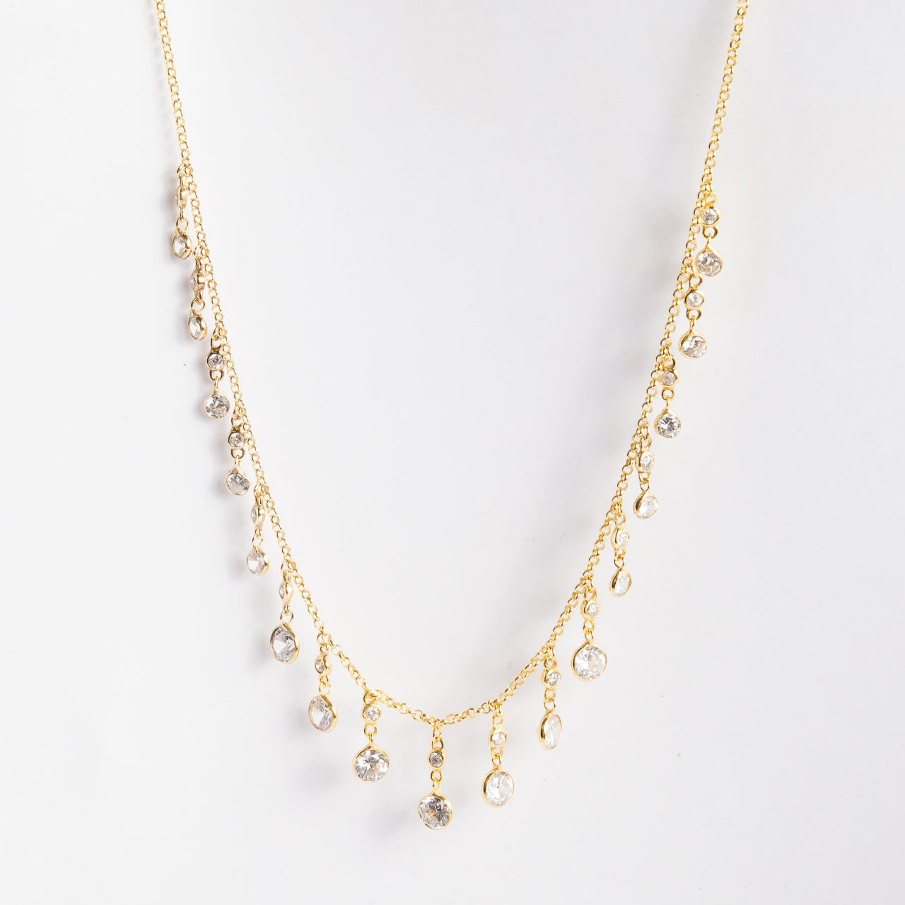 Collar Multi CZ Dangly Choker