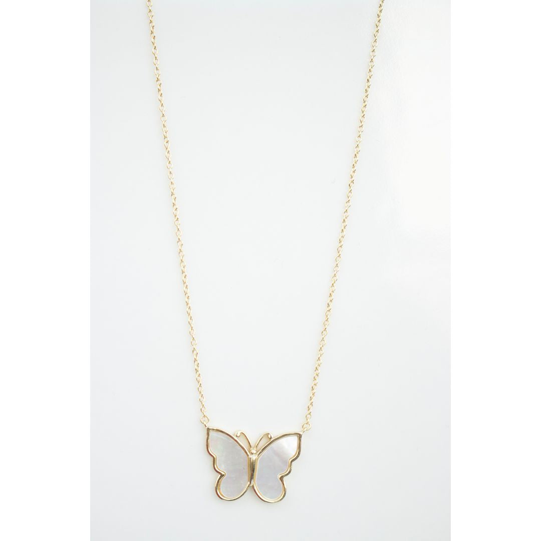 Collar Large MOP Butterfly