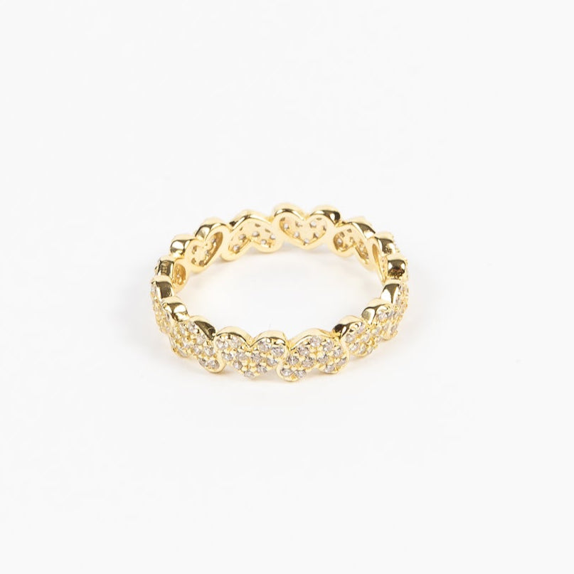Anillo CP Hearty CZ Gold