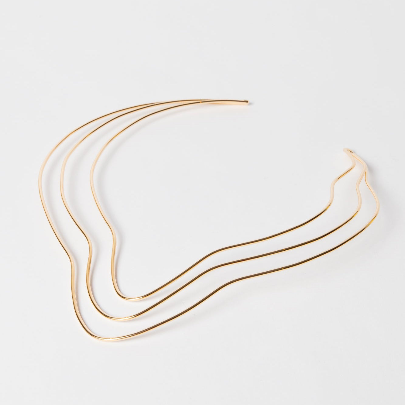 Collar Triple Wavy Choker