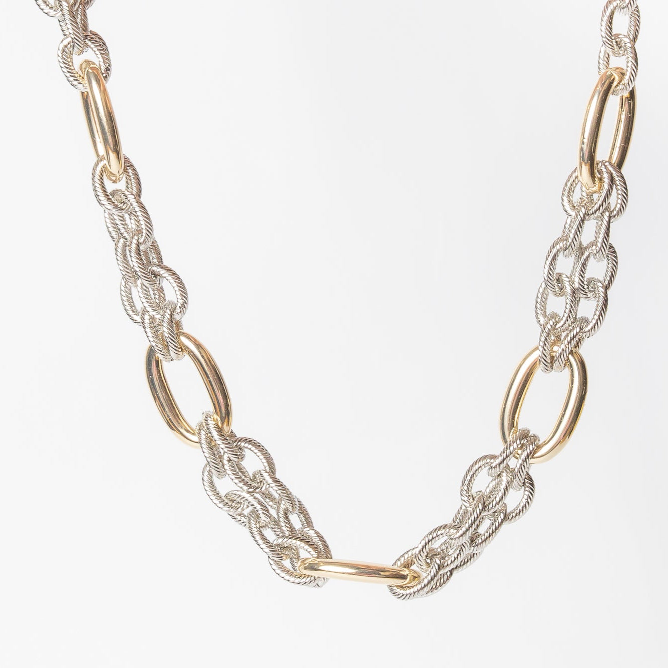 Collar Oval Bicolor Double Links