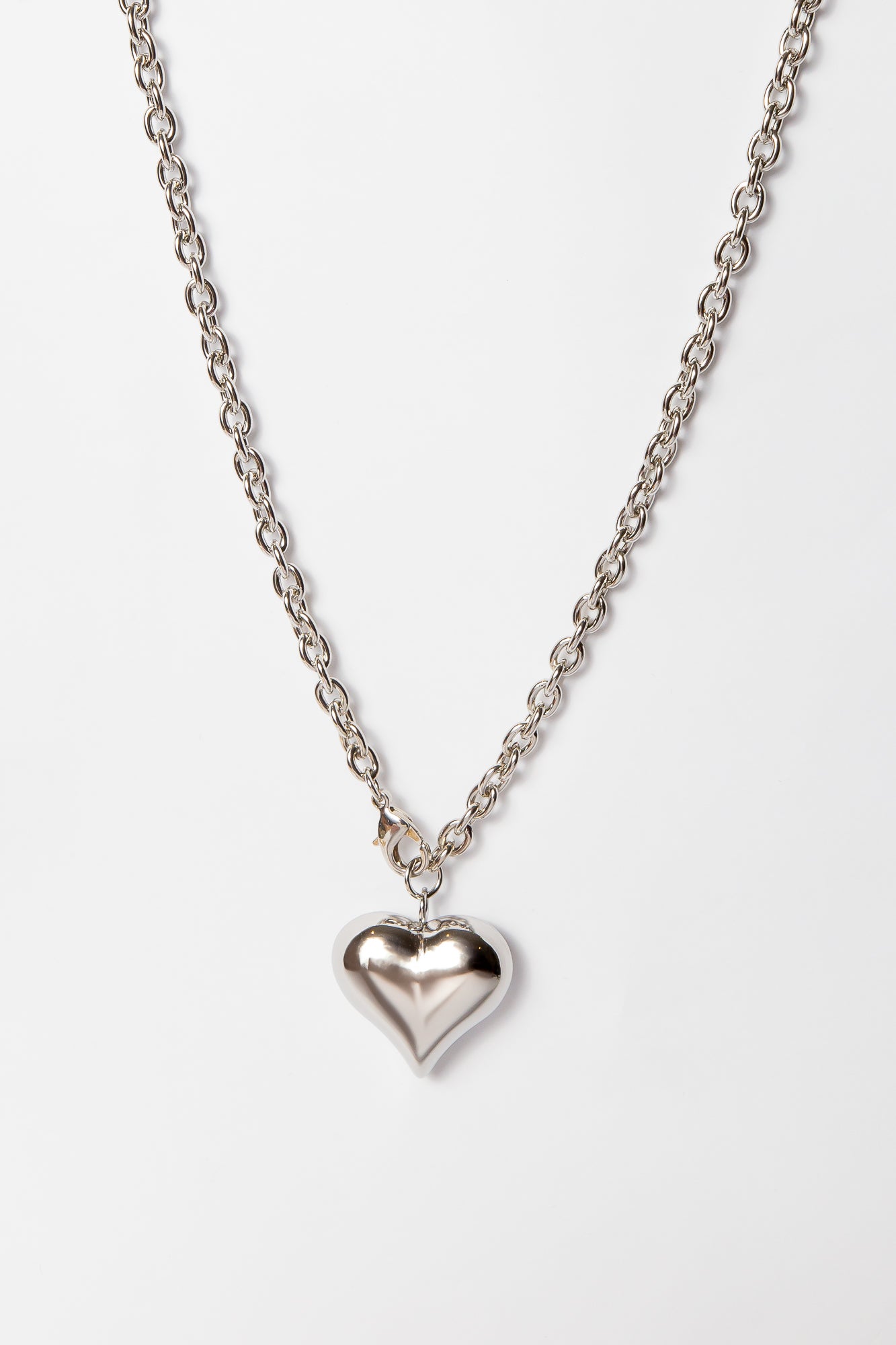 Collar Shinny Chain & Gran Heart