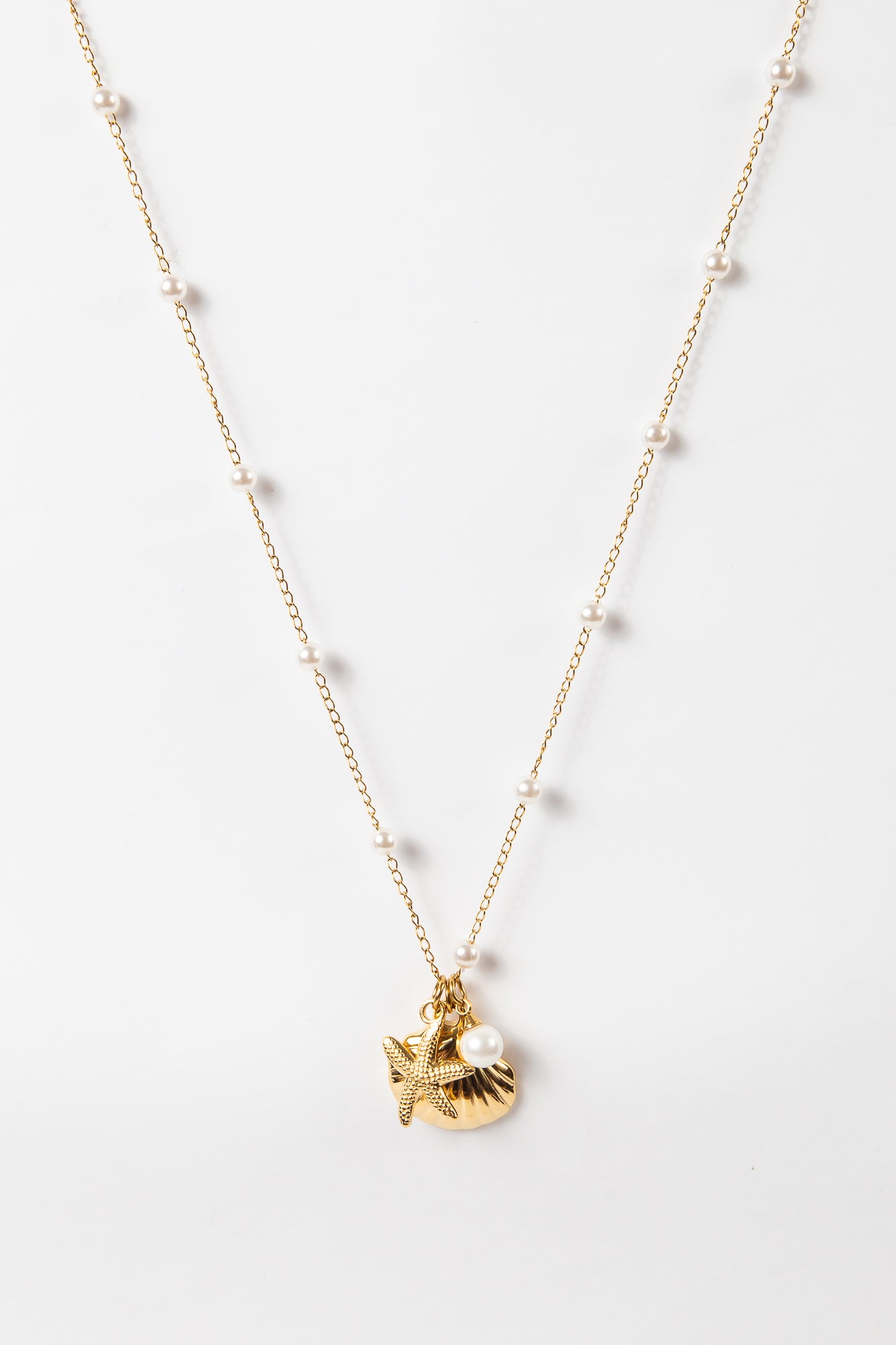 Collar Stainey Pearls & Sea Love