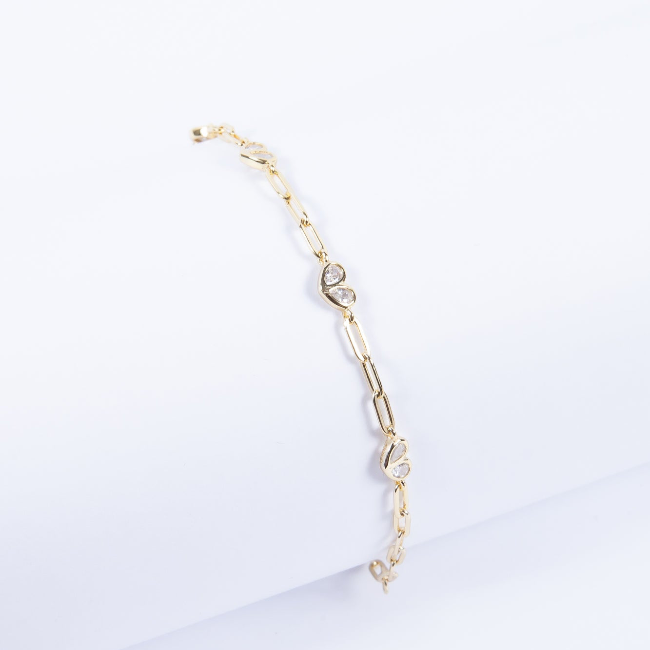 Paperclip multi quinto heart cz