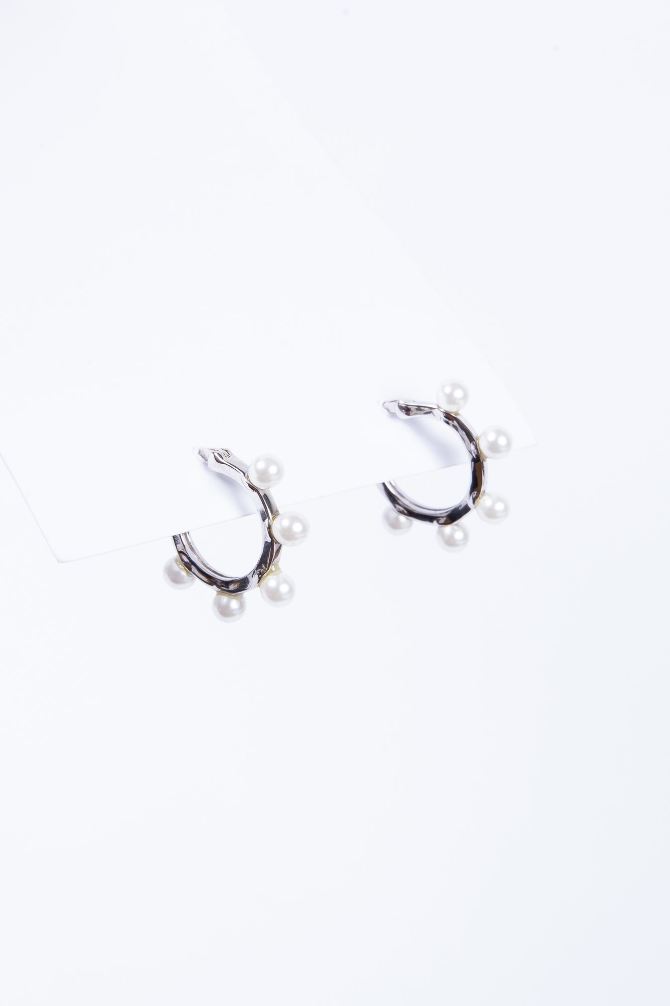 Spaced Pearls Hoop