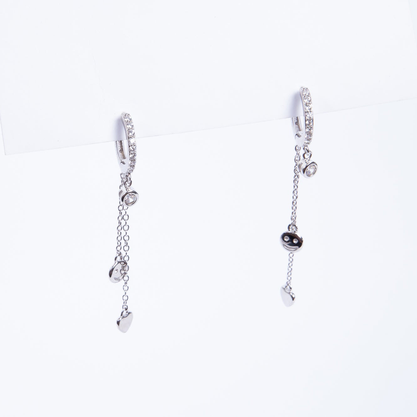 Chain Hoops & Charms Silver