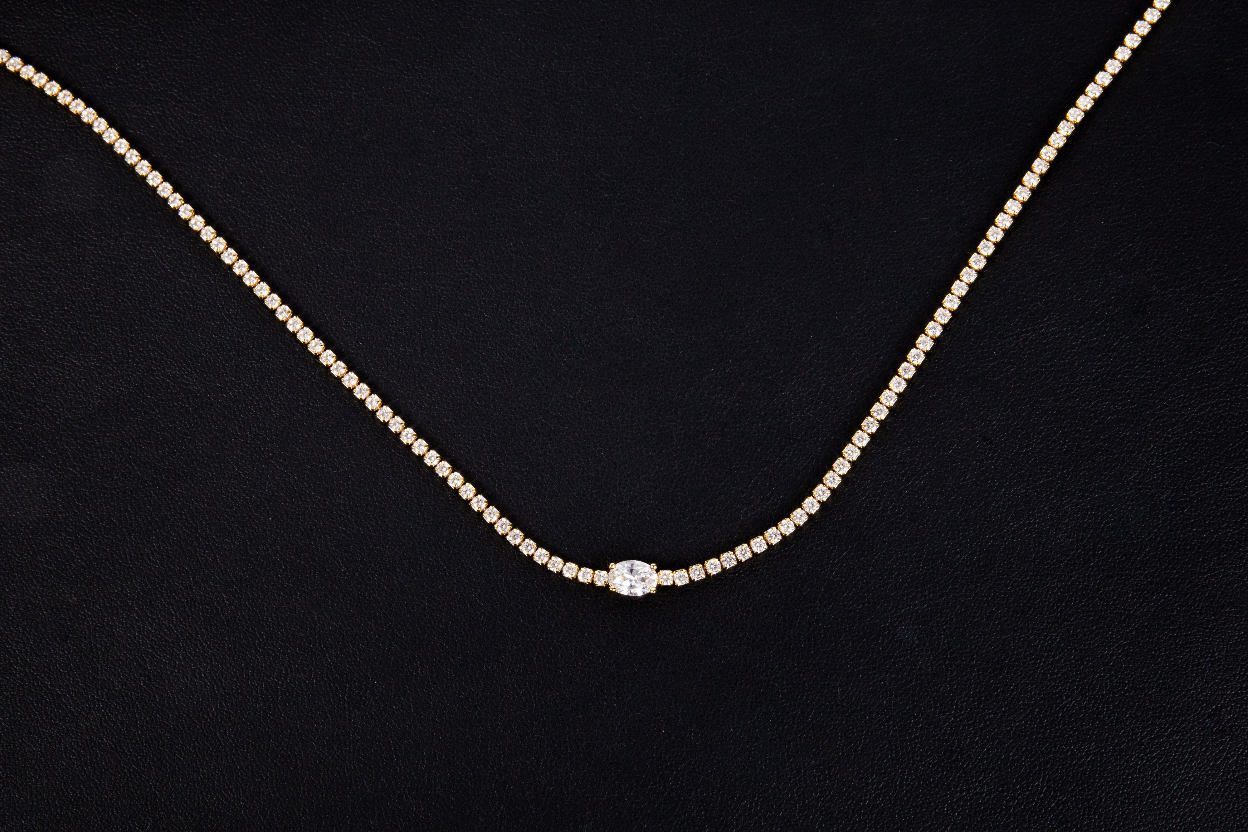 Collar Cirka Ent Small Gold Square CZ