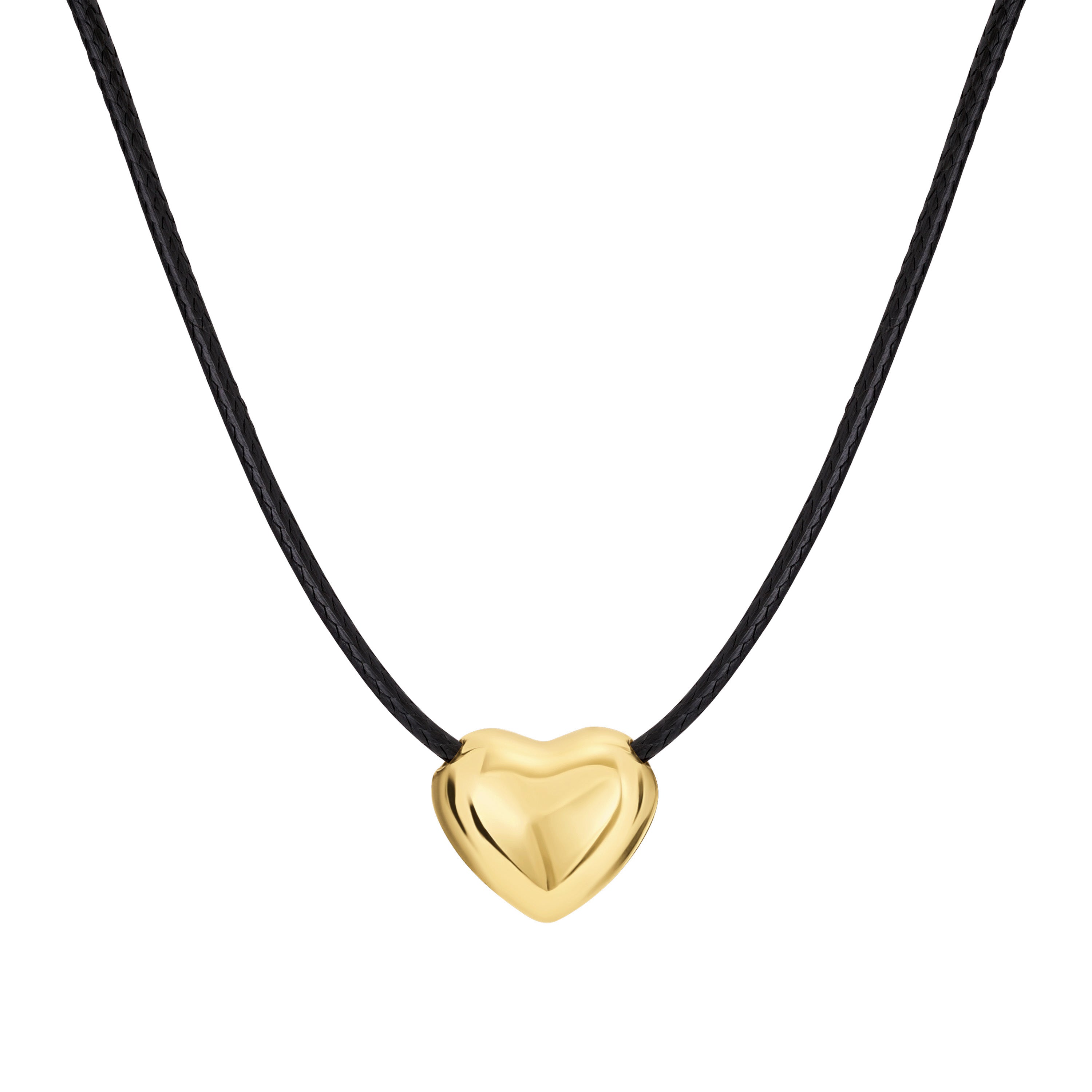 Collar Chunky Heart Leather Choker