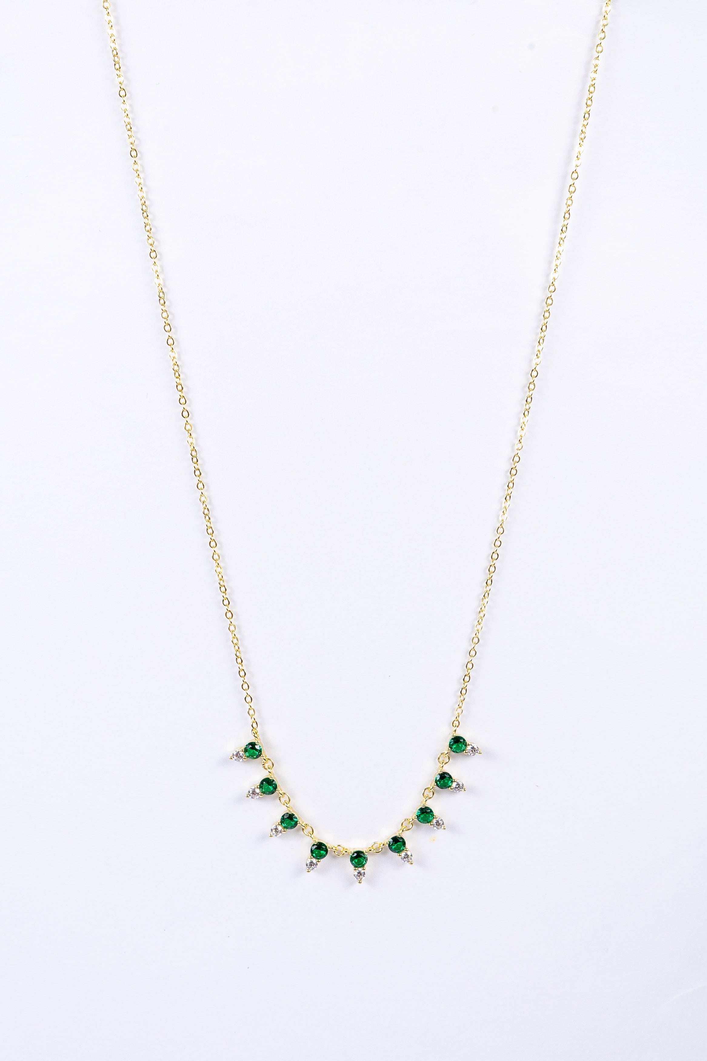 Collar Duo Spikey Green & Clear Choker