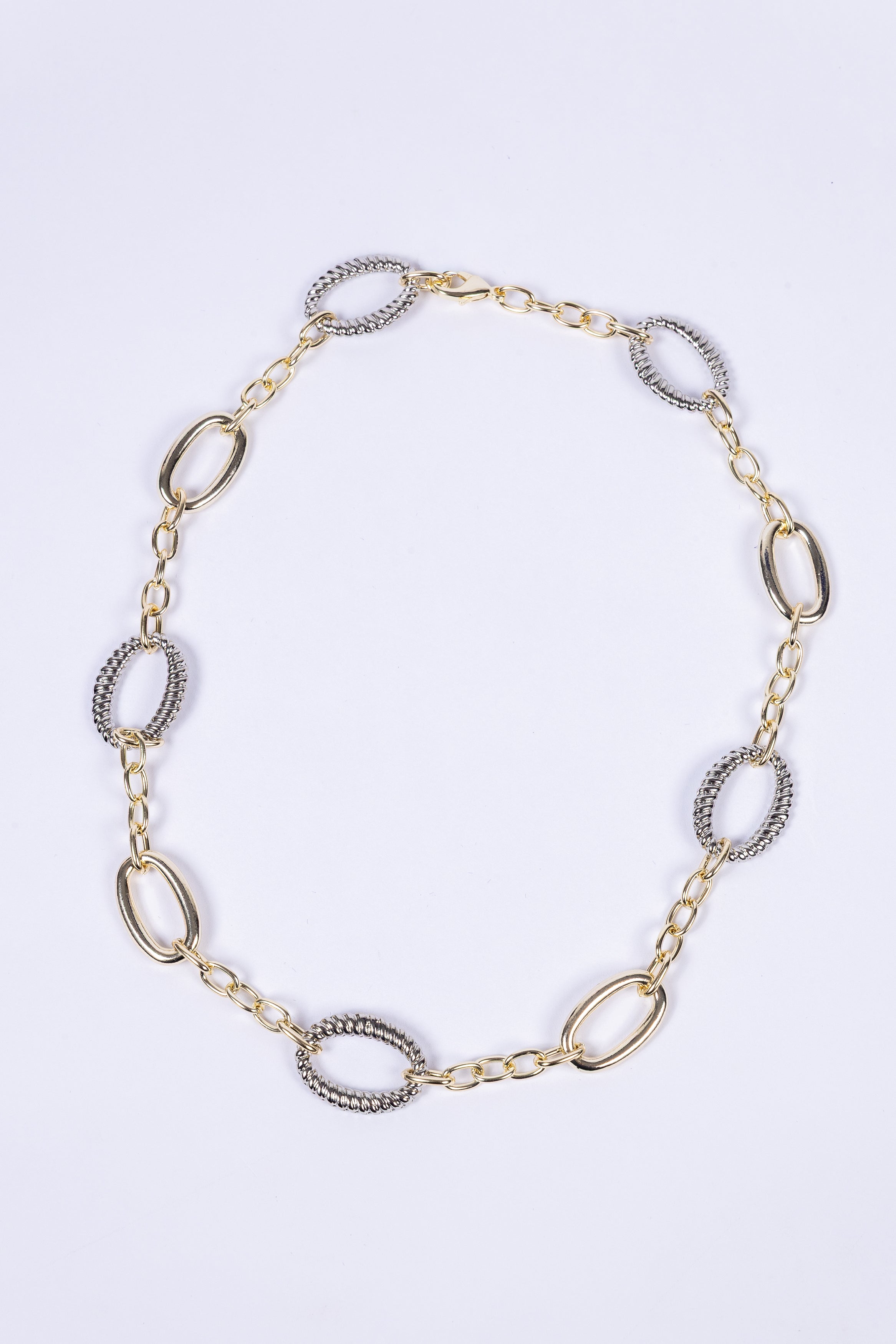 Collar Skinny Interlocking Med Bicolor