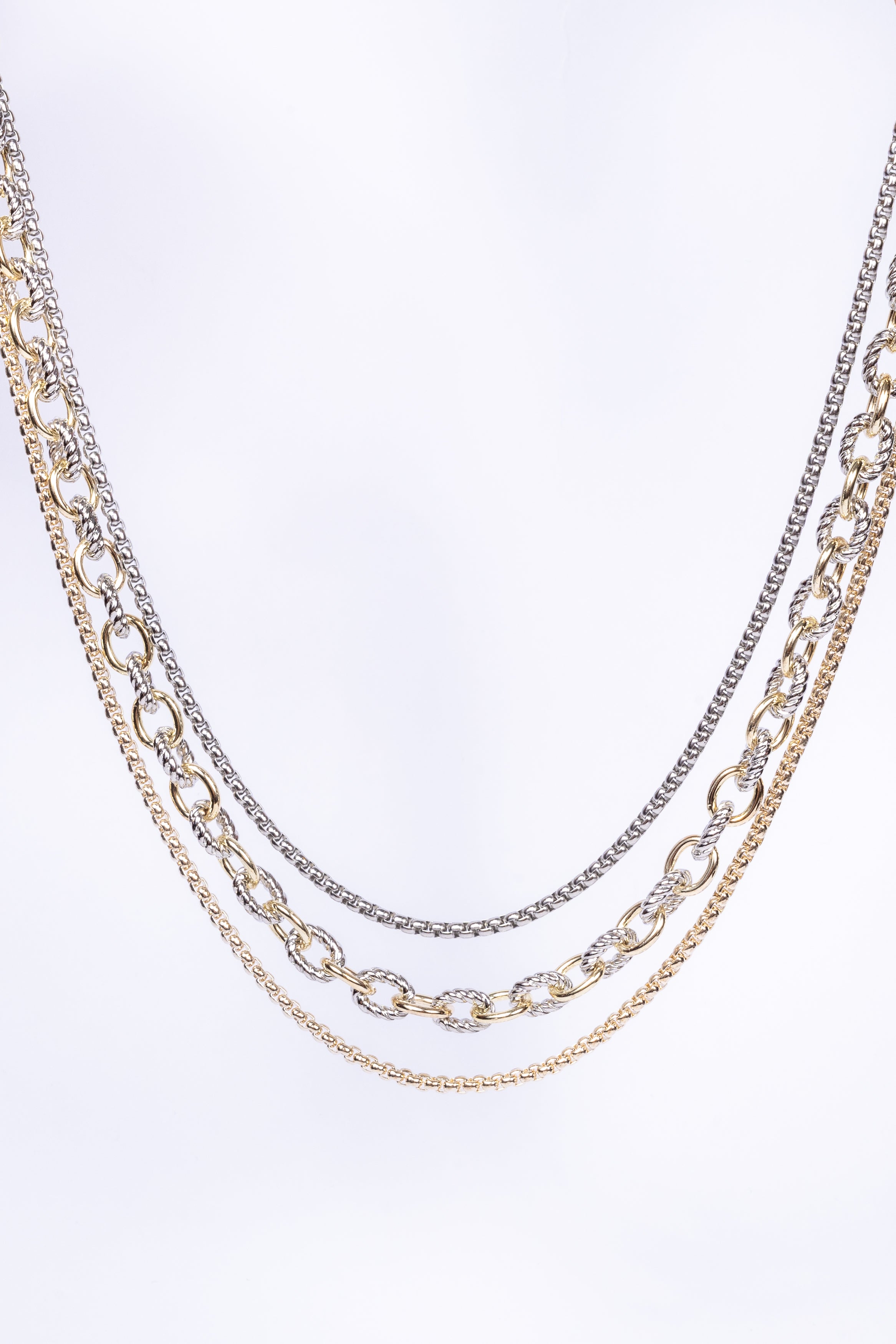 Collar Triple Round mumu & Duo Round Chain Necklace