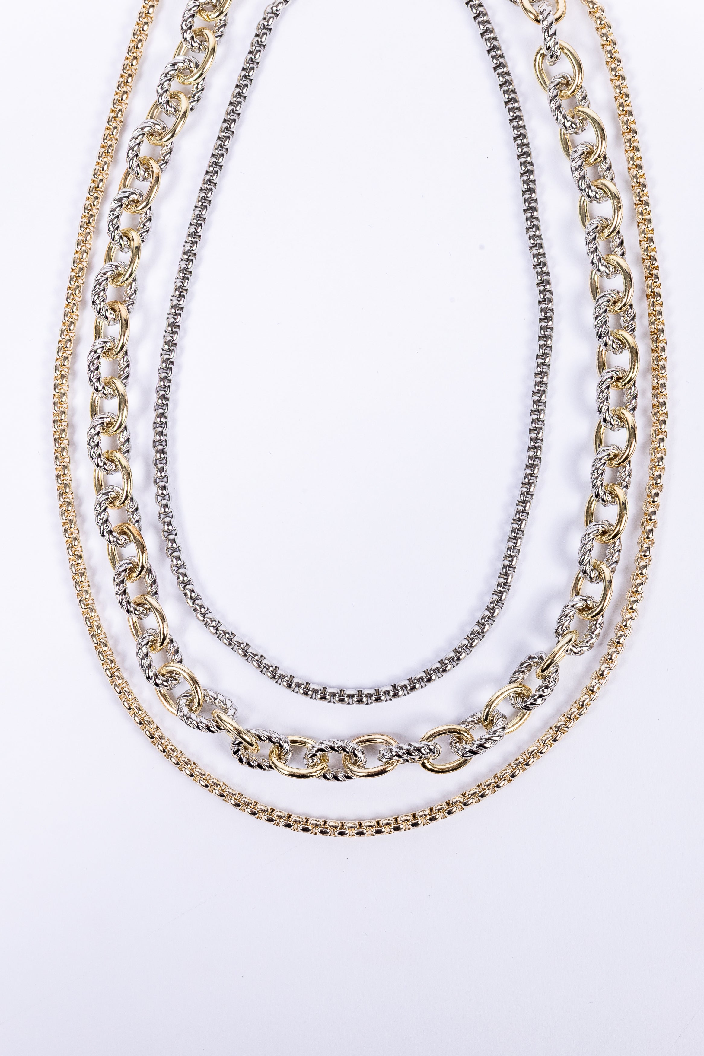 Collar Triple Round mumu & Duo Round Chain Necklace