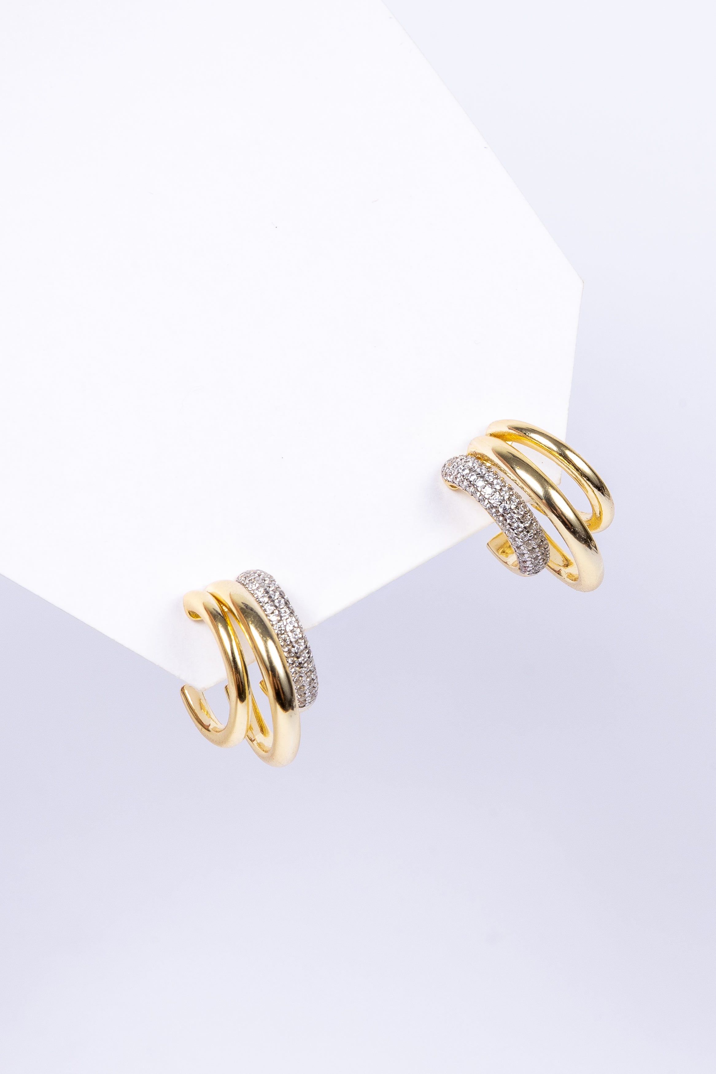 Aro Triple jey Cz Hoop