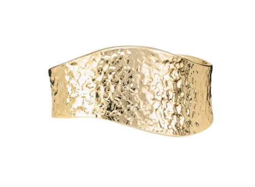 Pulsera Curvy Hammered Cuff