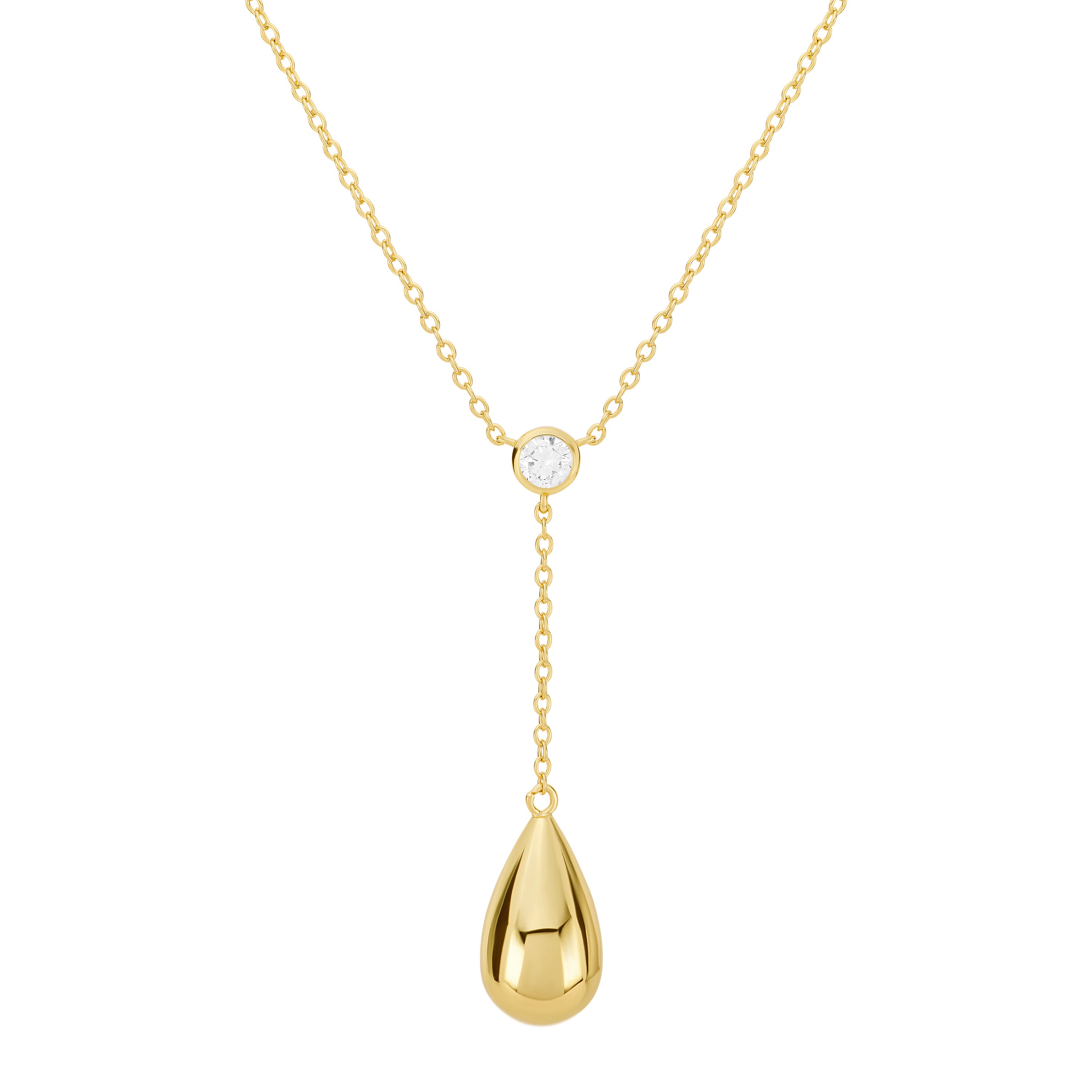 Collar Brassy Single Oval Nugget Drop