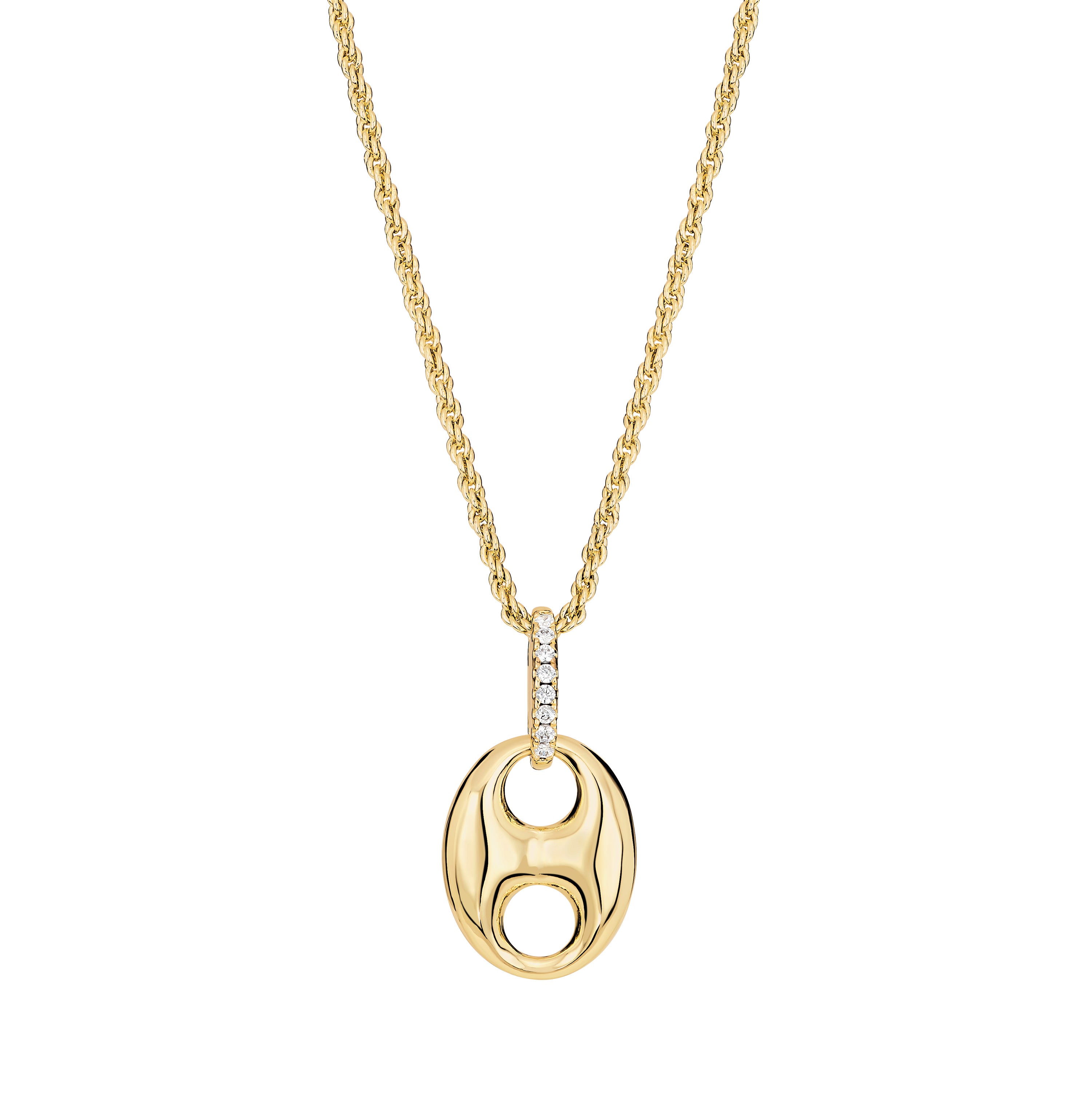 Collar Single Guc CZ Wheel Necklace