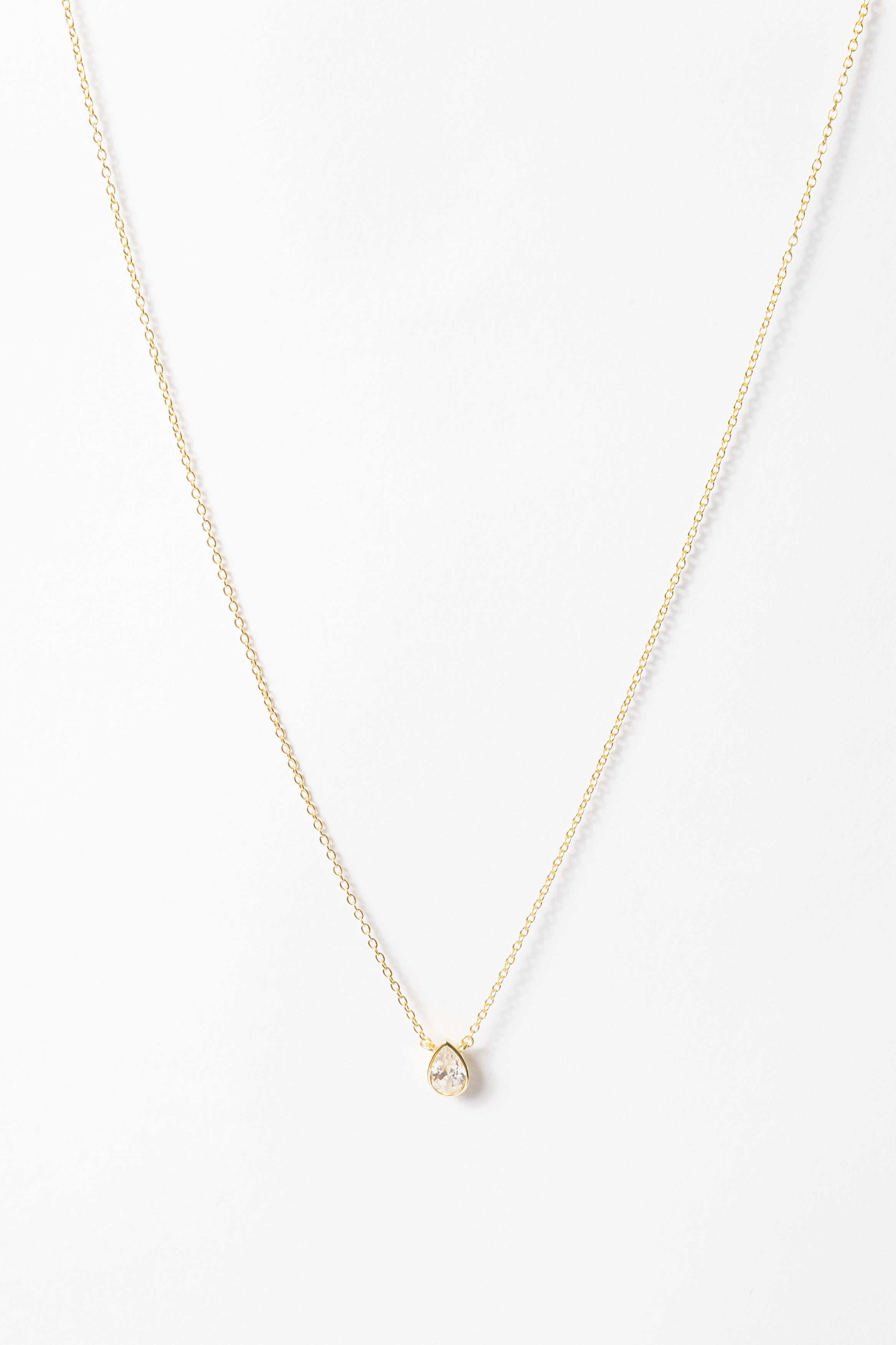 Collar Gran Cz Teardrop Necklace