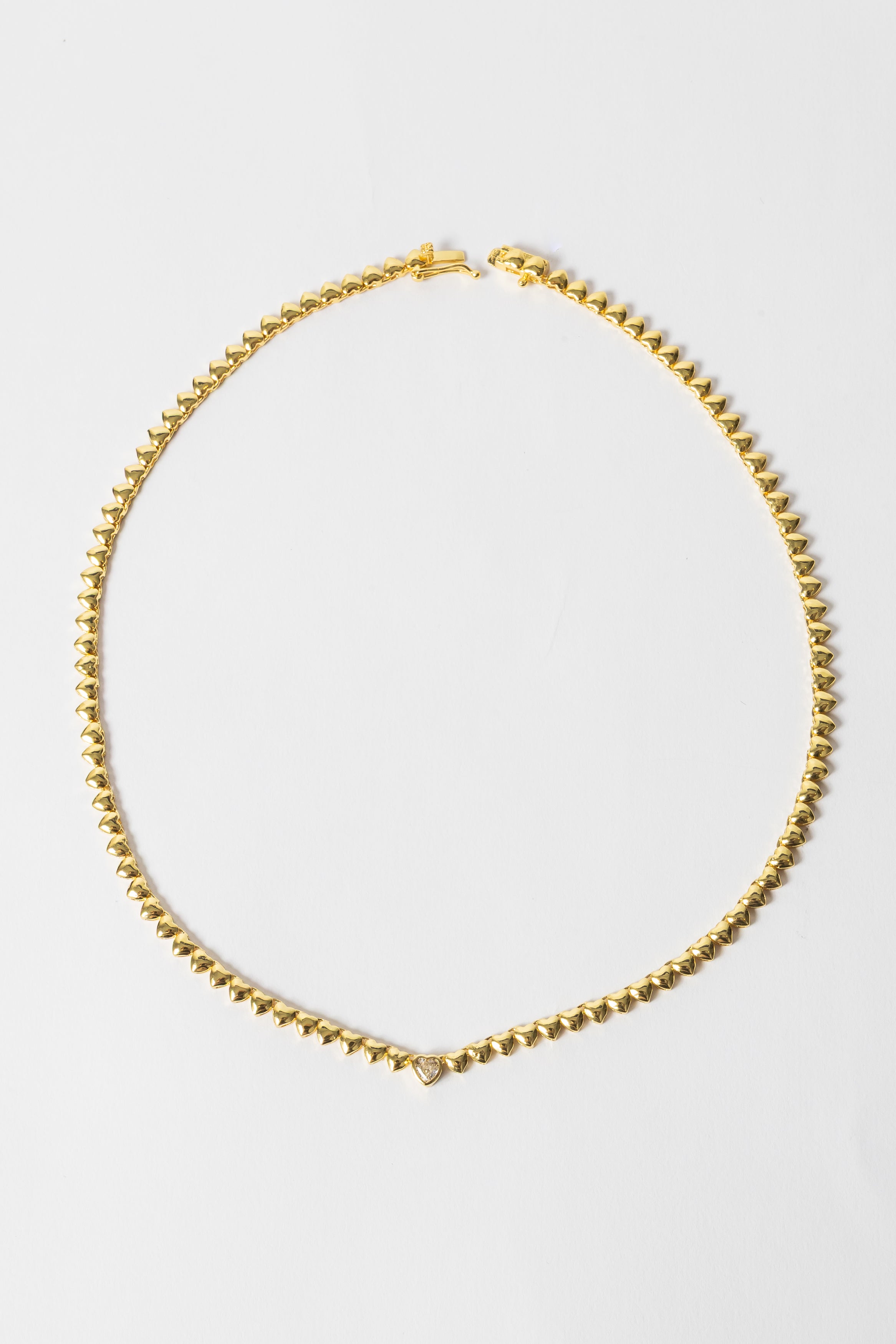 Collar Hearty Single Heart CZ Choker