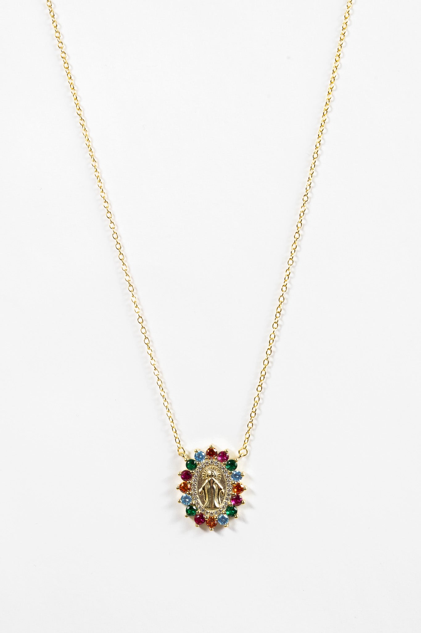 Collar Med Oval Virgin Medal Colorific