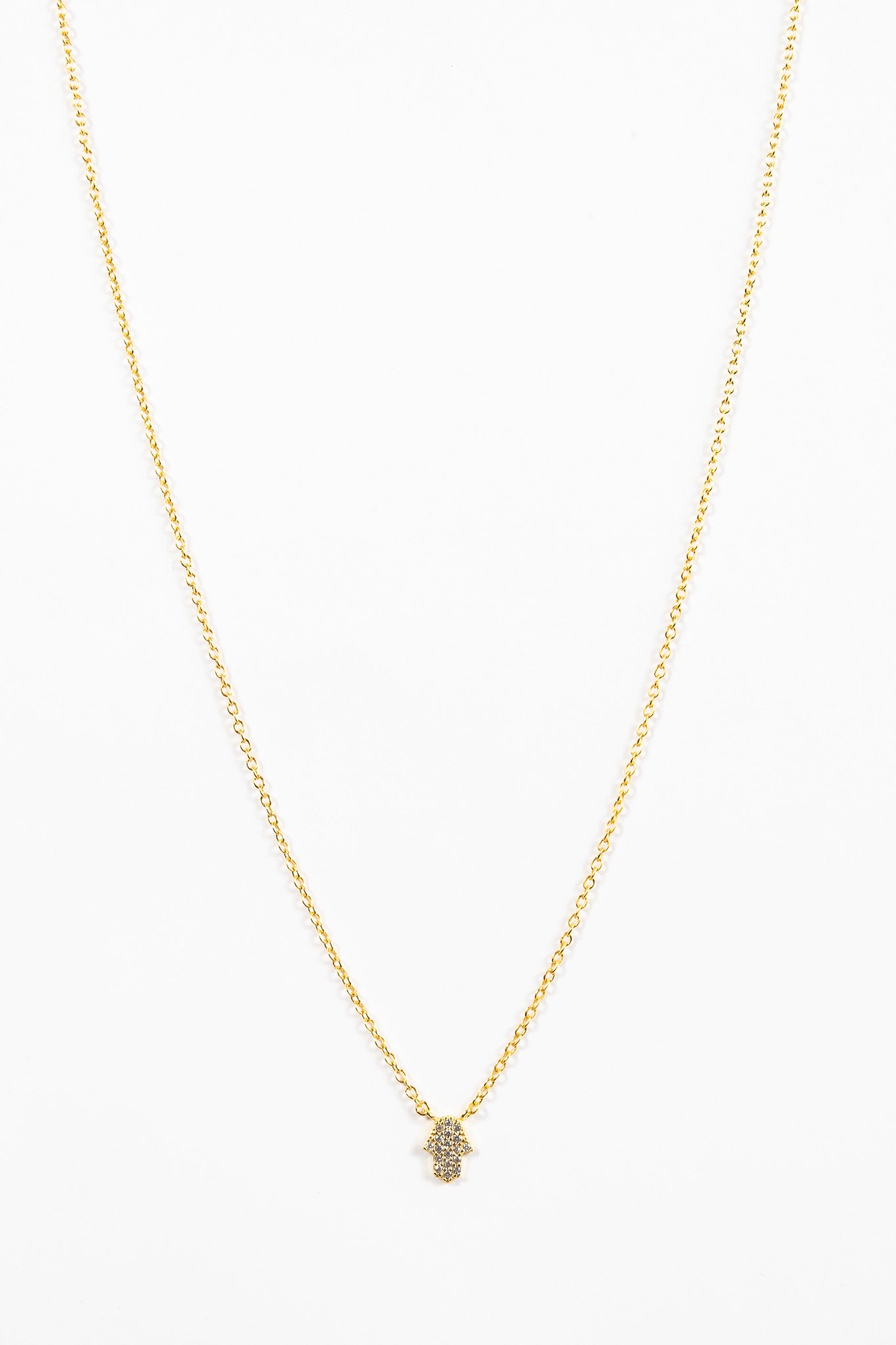 Collar Baby Hamsa CZ Necklace