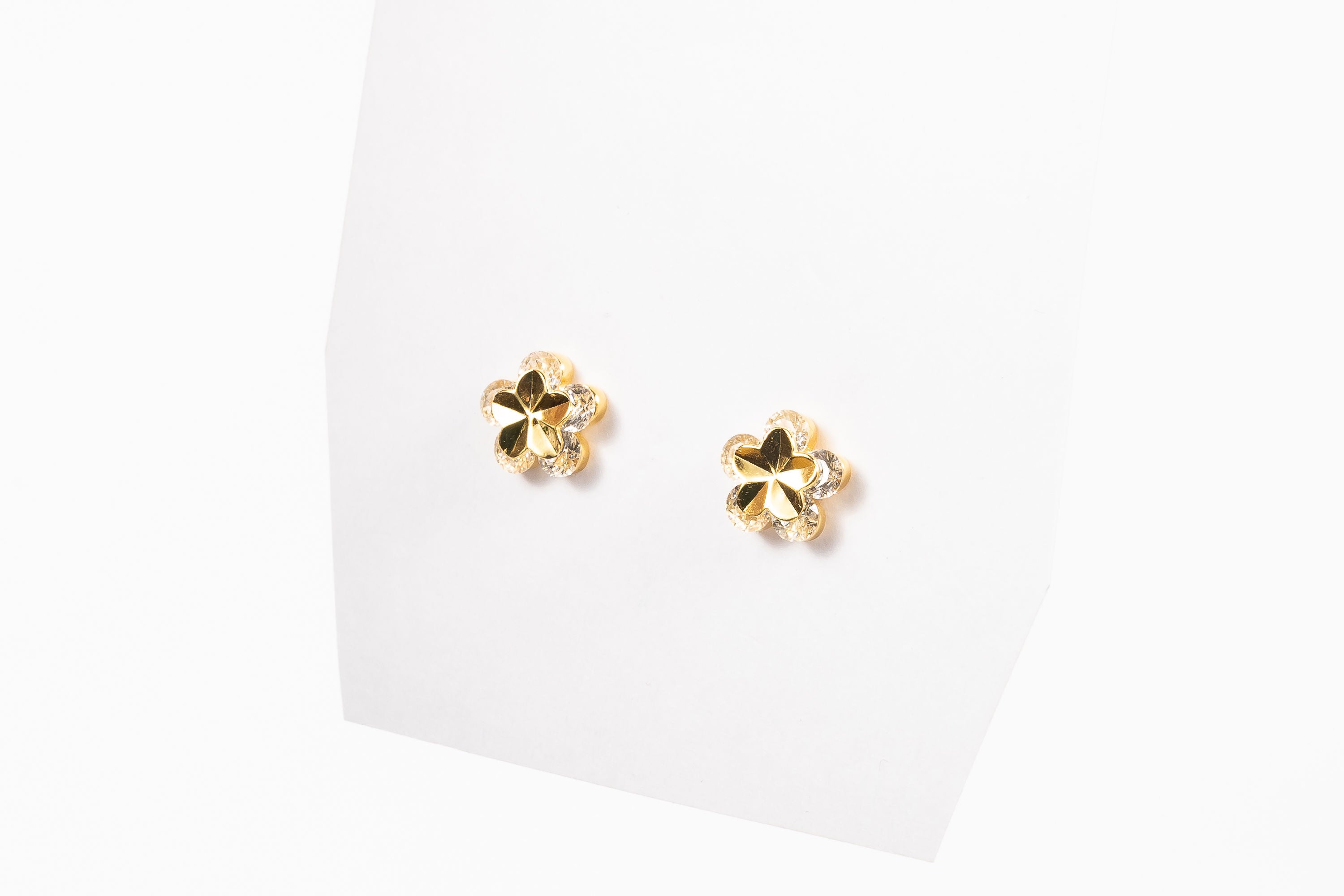 Aro Mirrory Flower Baby Stud Gold