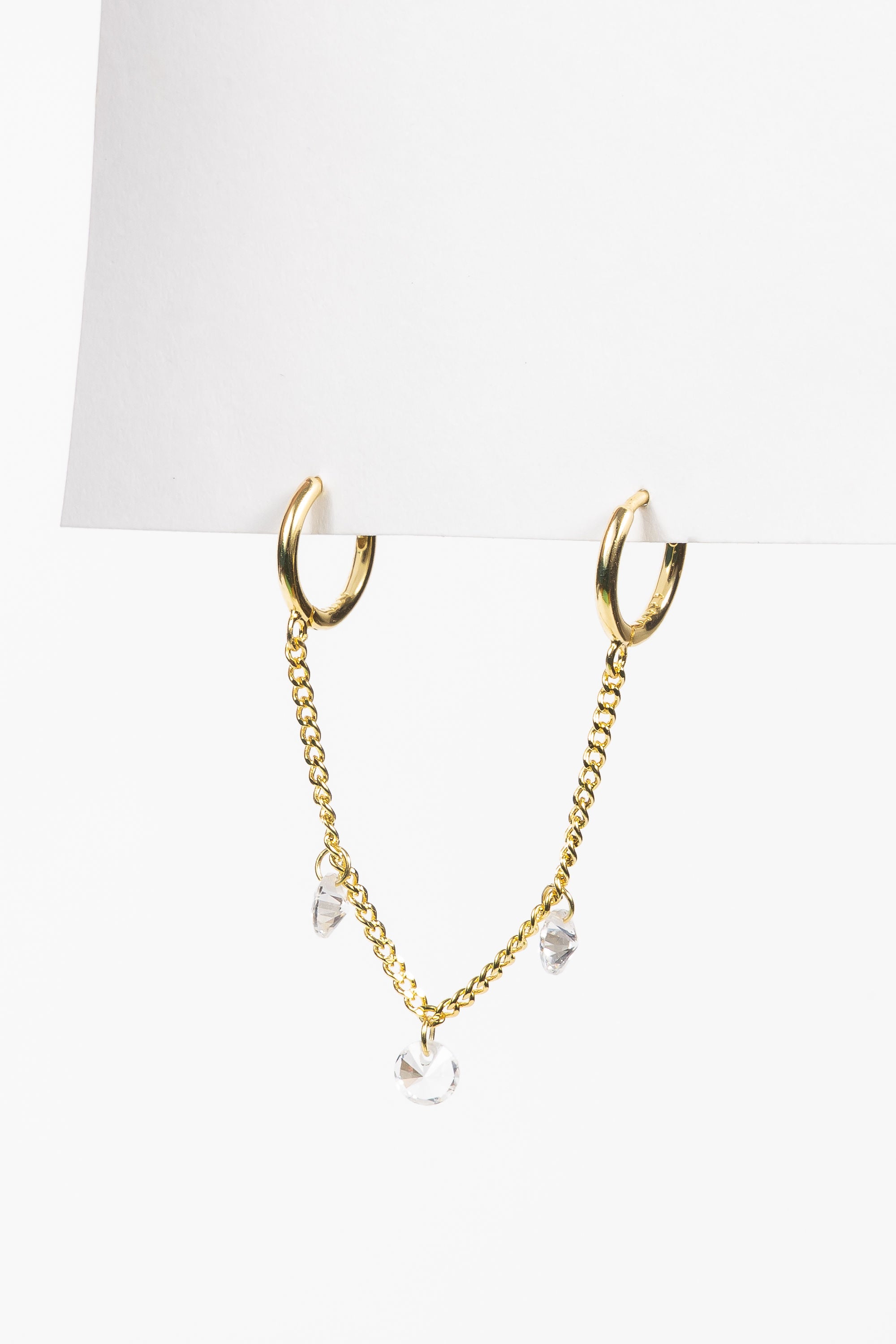 Aro Single Pair Duo Hoop & Chain Sofia