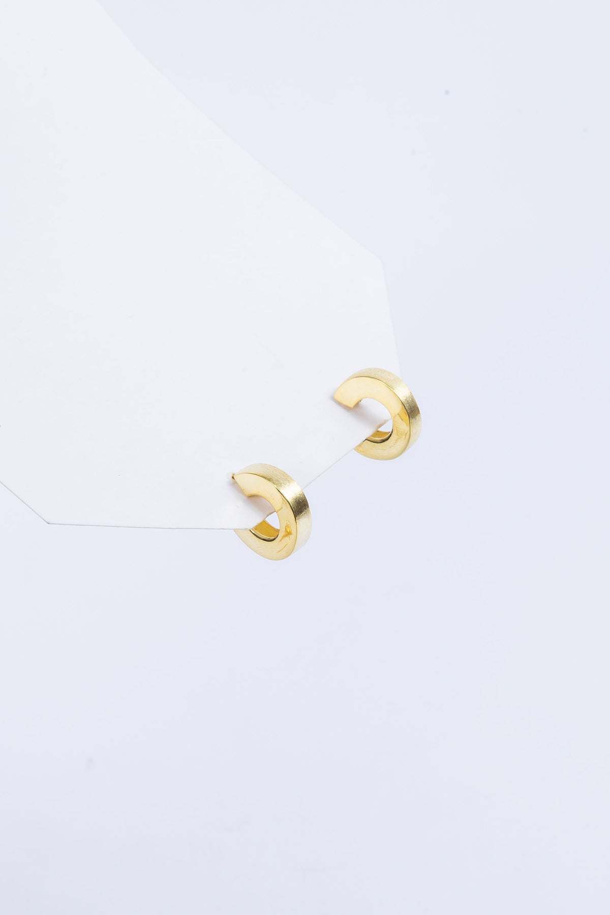 Aro Brushed 2 tone Gold 15mm Hoop H
