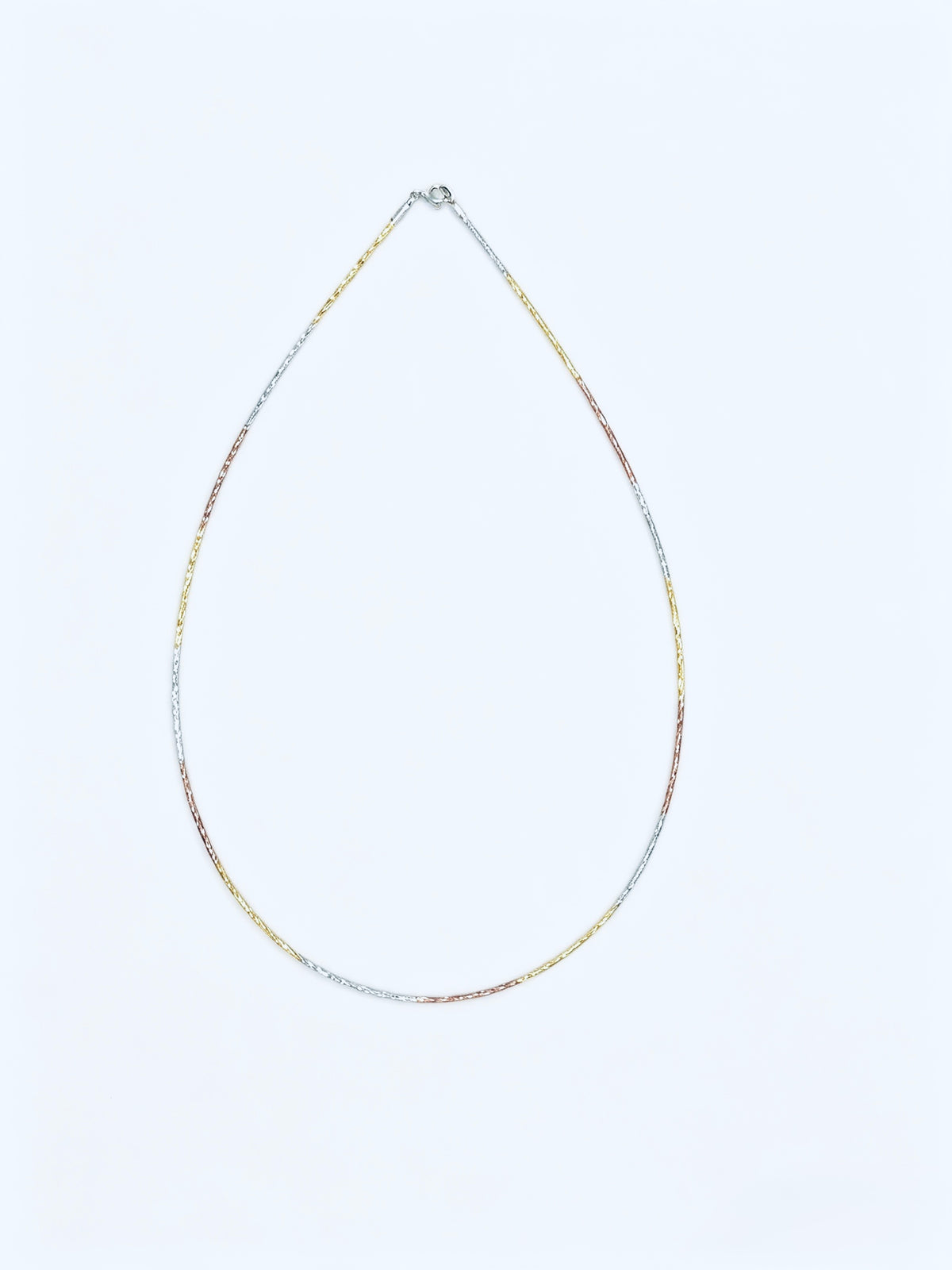 Collar Sterling Silver Tricolor Cuffer Choker