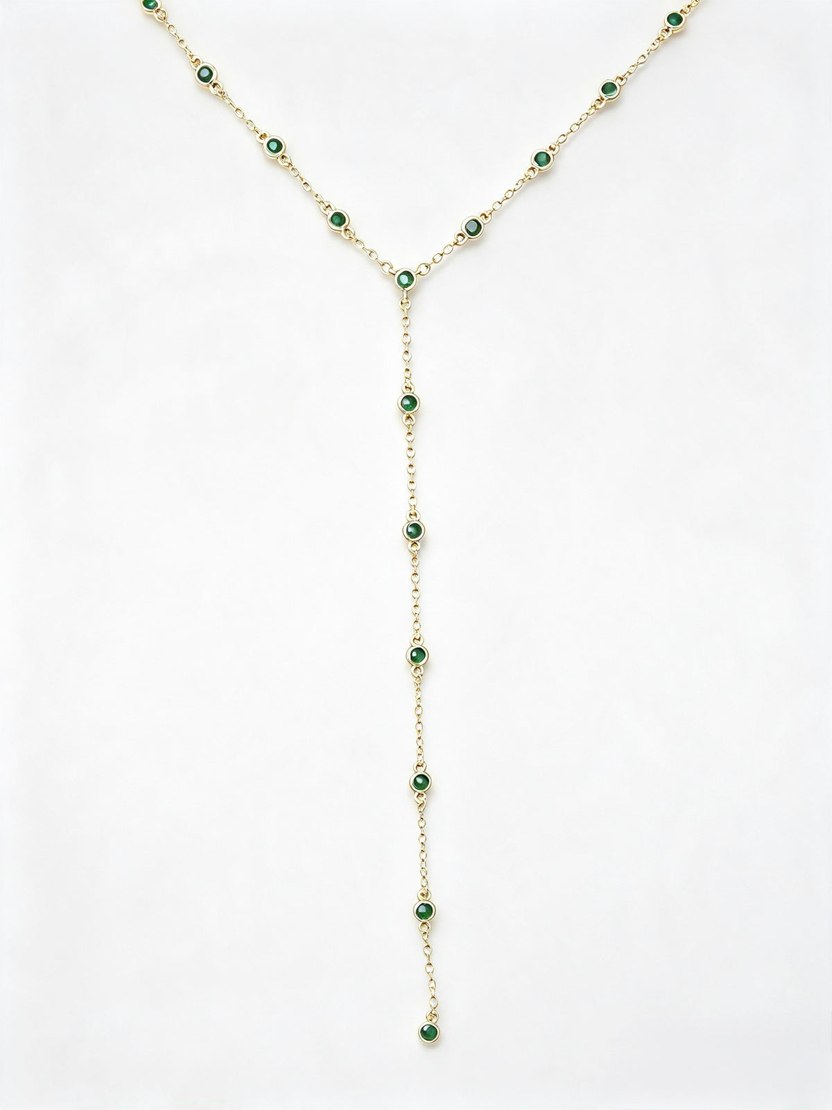 Collar Crystal Green Y Lungo