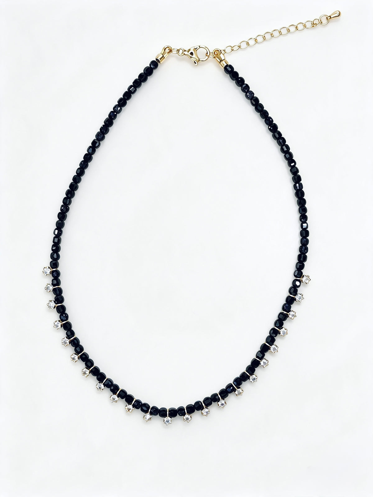 Collar Natural Stone CZ Splash