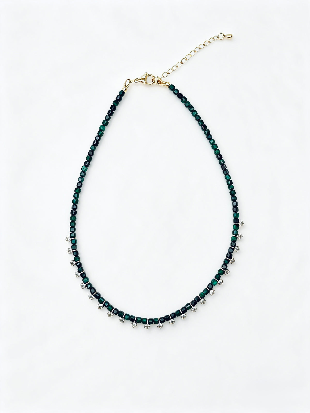 Collar Natural Stone CZ Splash