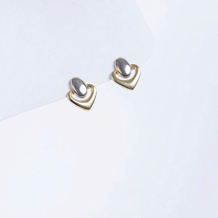 Aro Bicolor Heart / Circle Studer H