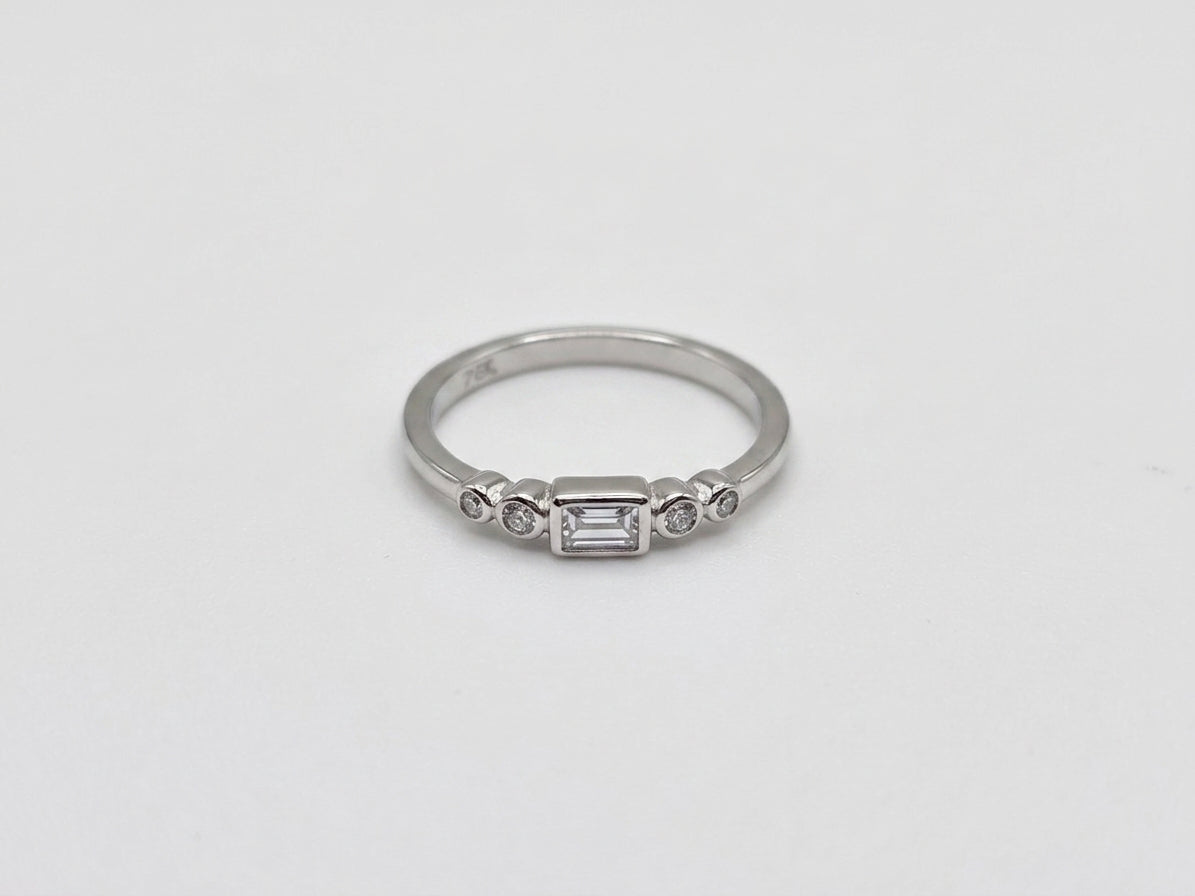 Anillo Rishka Duo Clear Silver