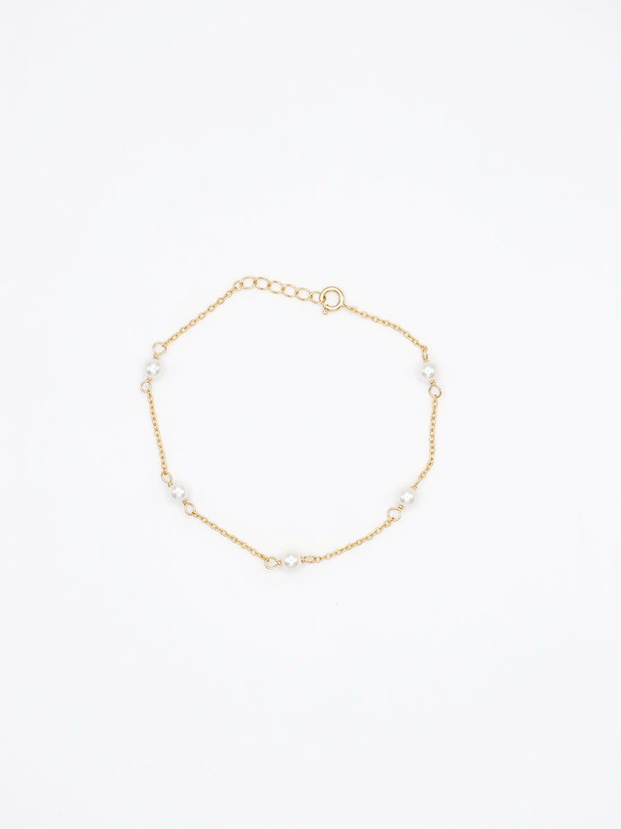 Pulsera Pearly Plain Bracelet Gold