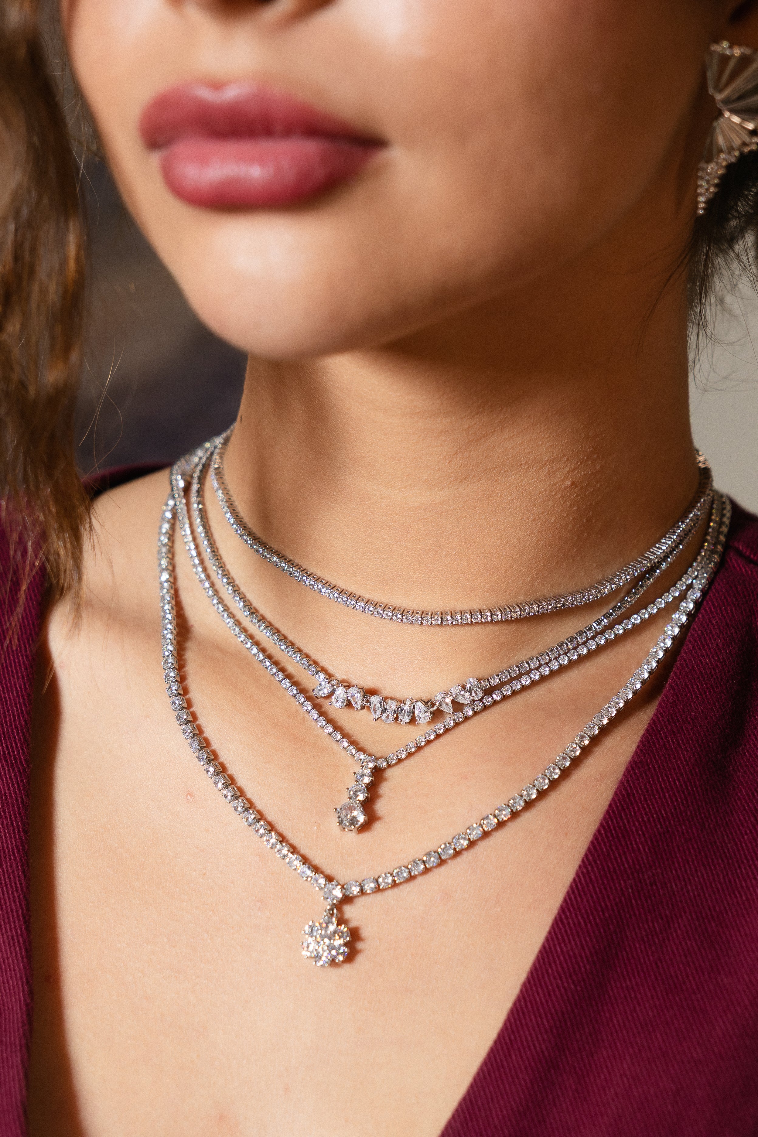 Collar Cirka 2mm Bar CZ Shine Necklace