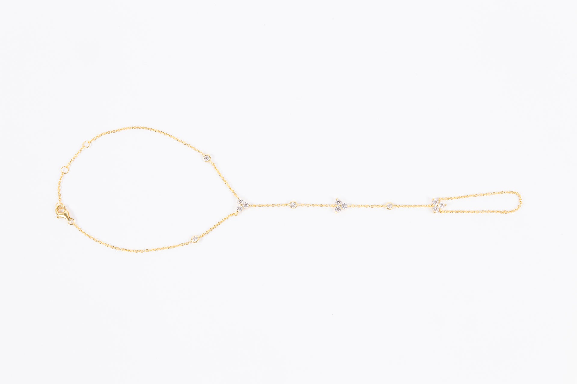 Pulsera Y CZ Drops & Ring Bracelet