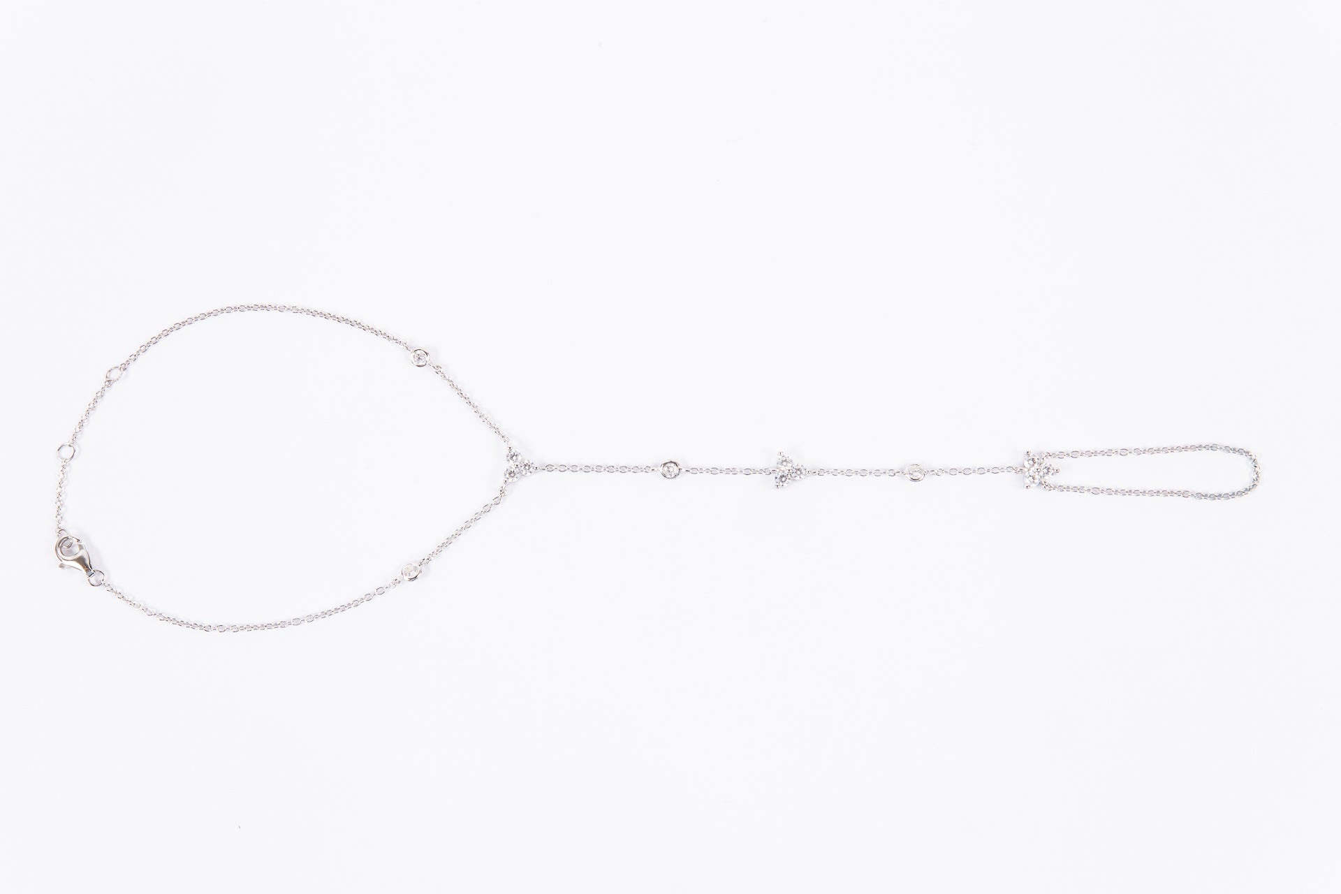 Pulsera Y CZ Drops & Ring Bracelet