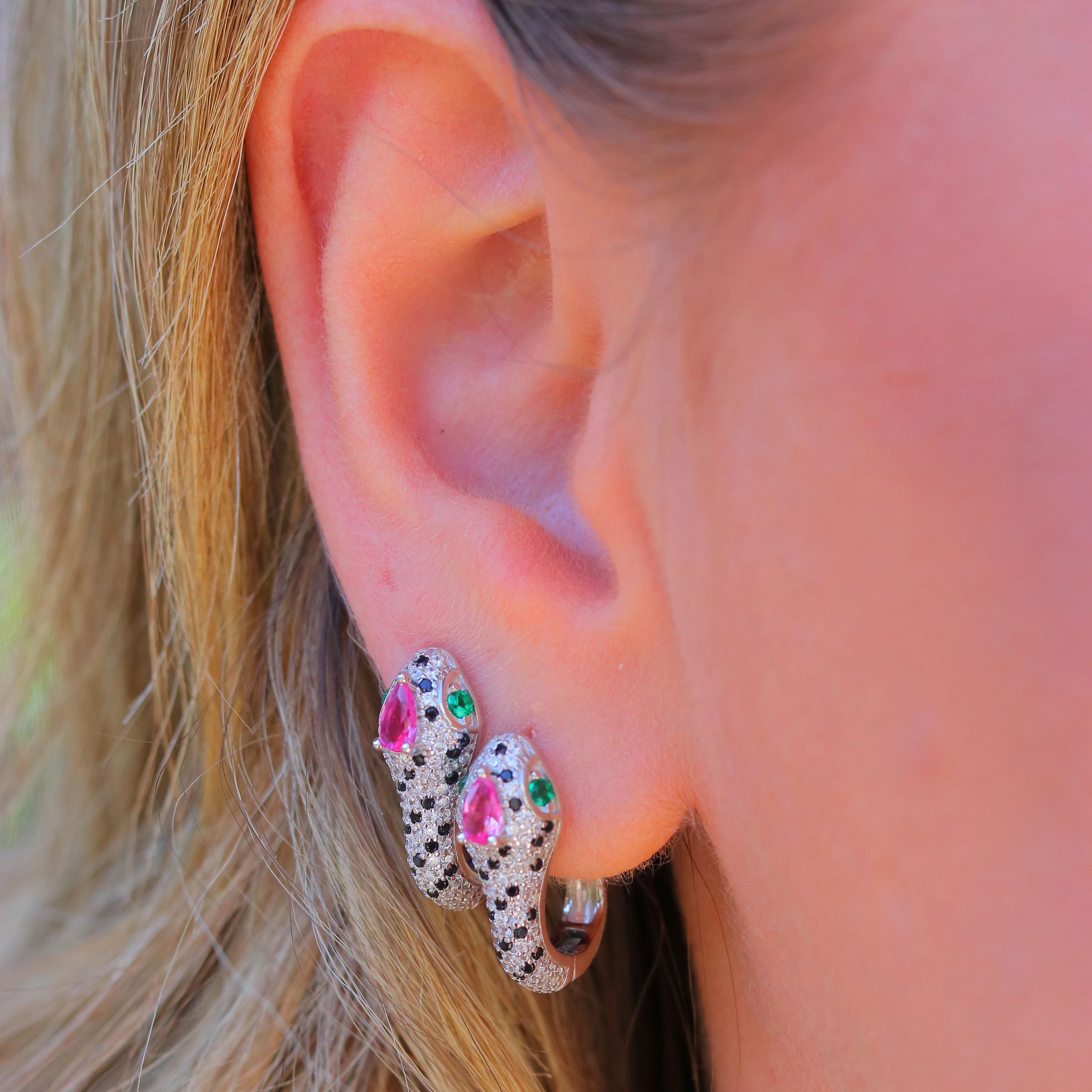 Aro The Pink Snake Hoop