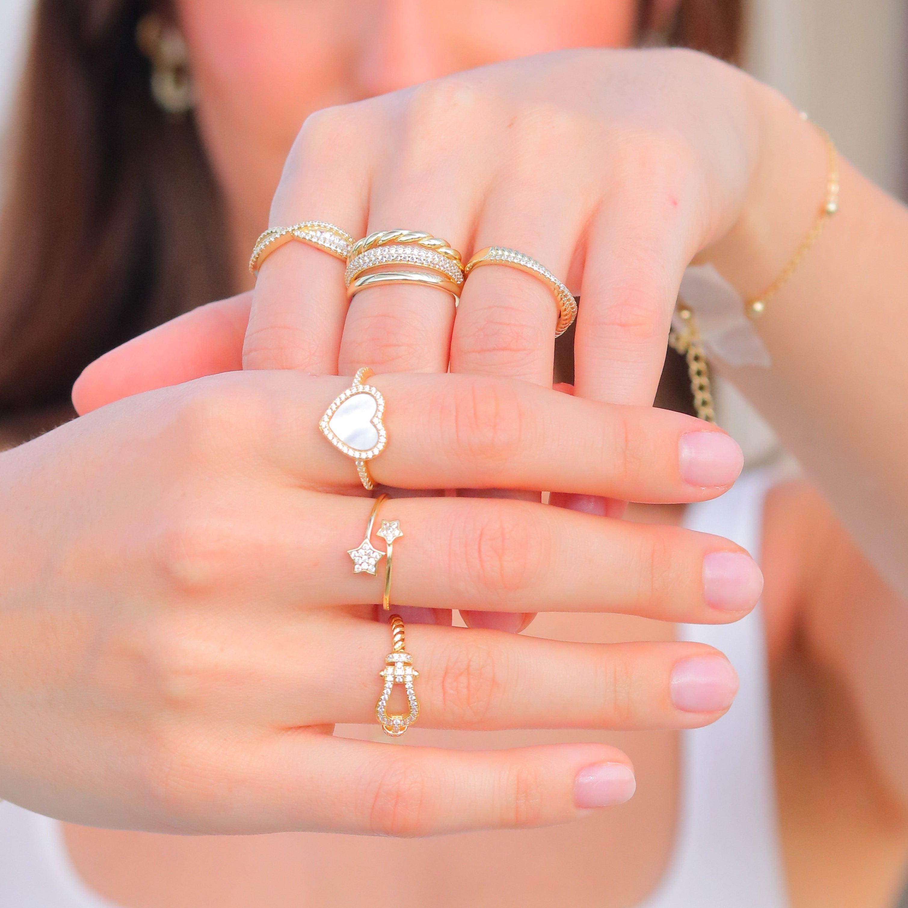 Anillo Roped Belted CZ