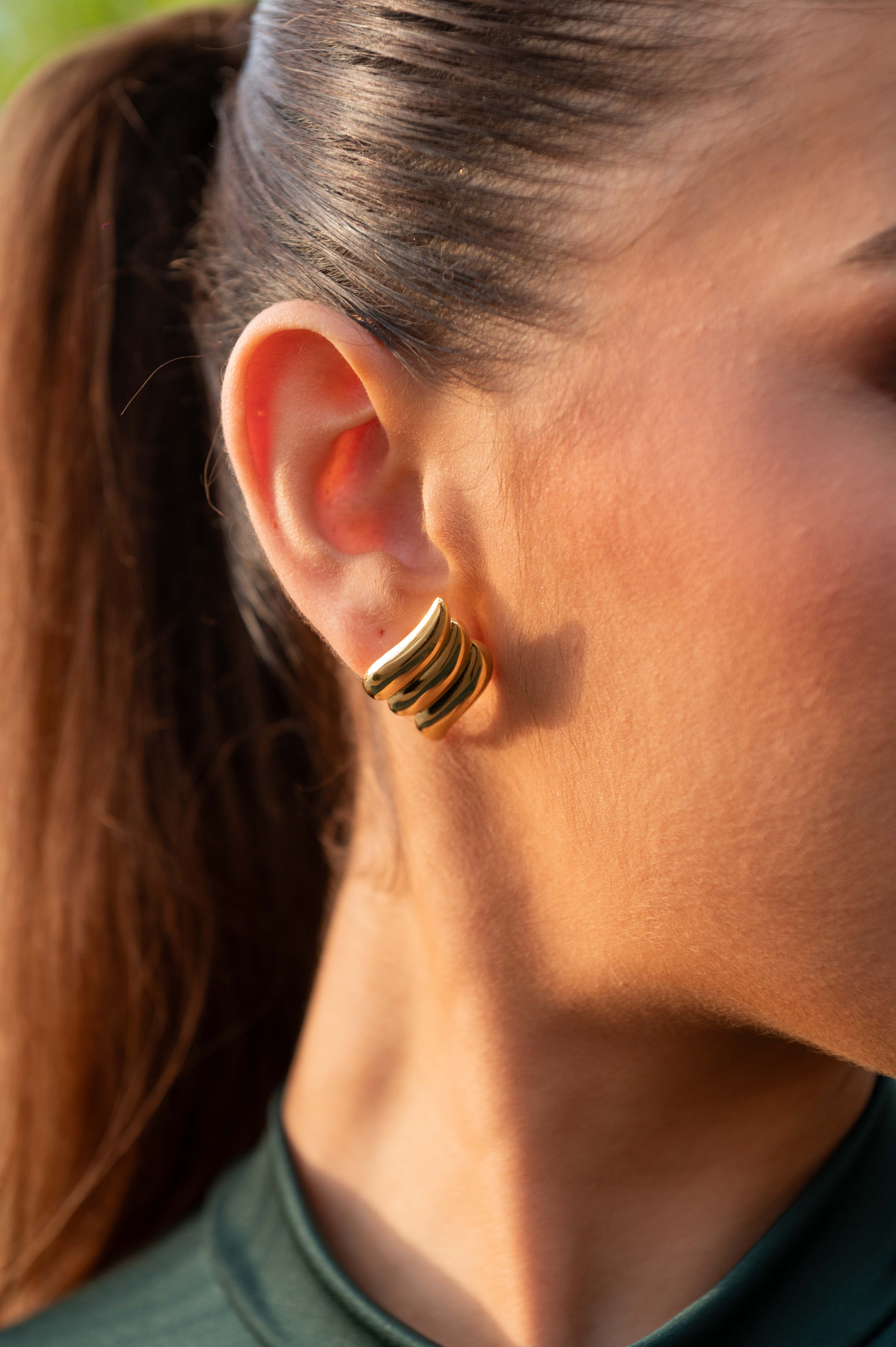 Aro Triple Wave Stud