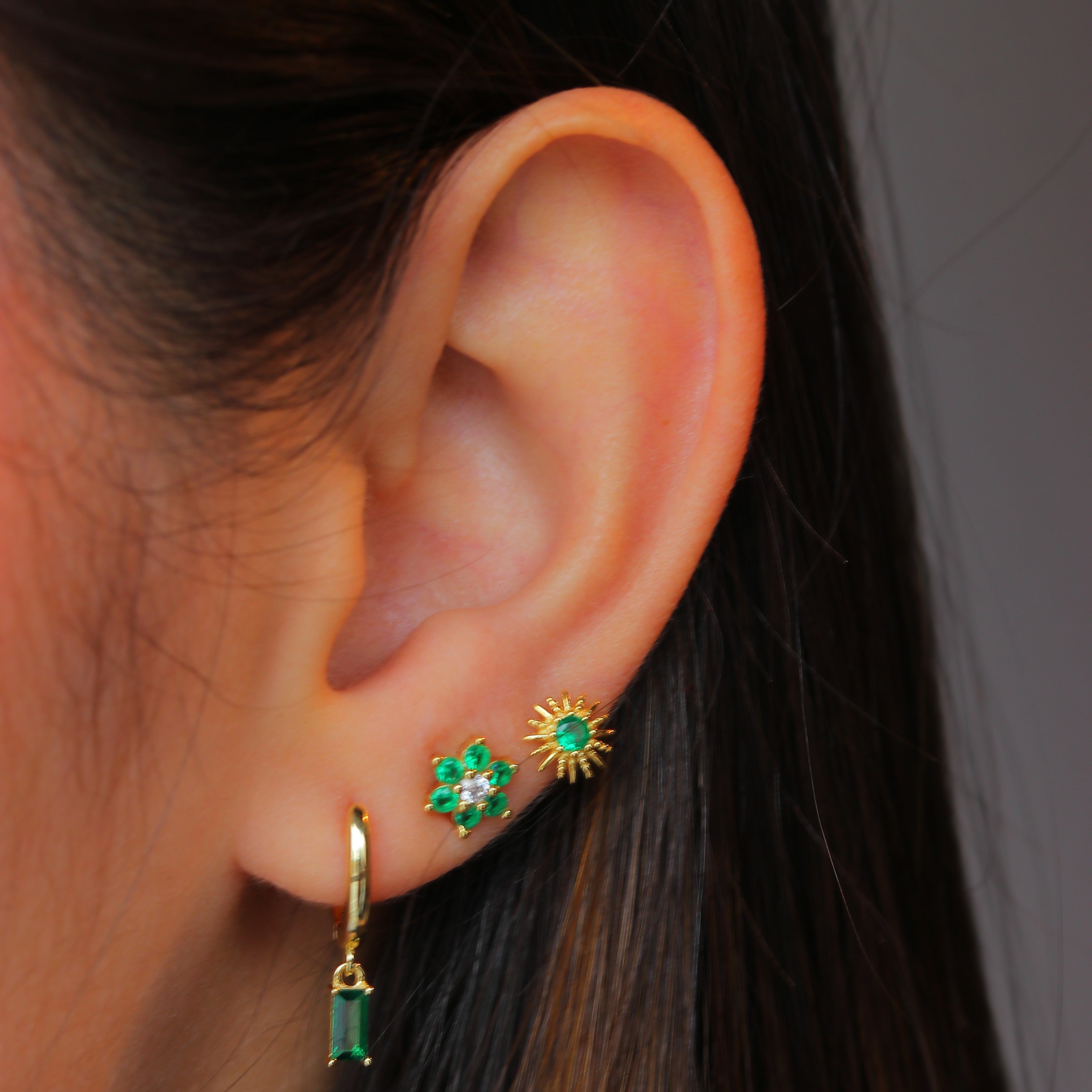 Aro Rishka Hoop Gold & Green