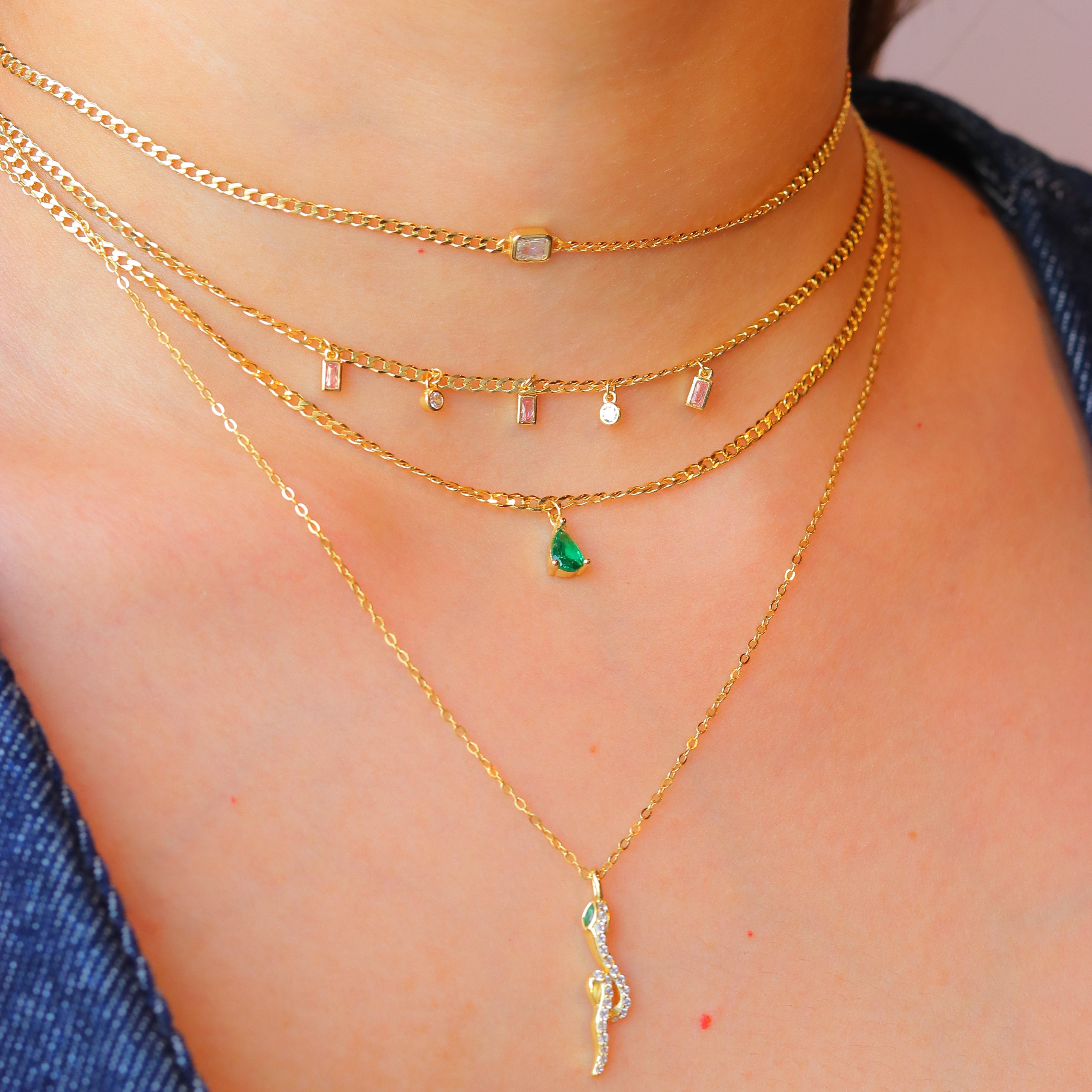 Collar Cuban Uni Square Choker