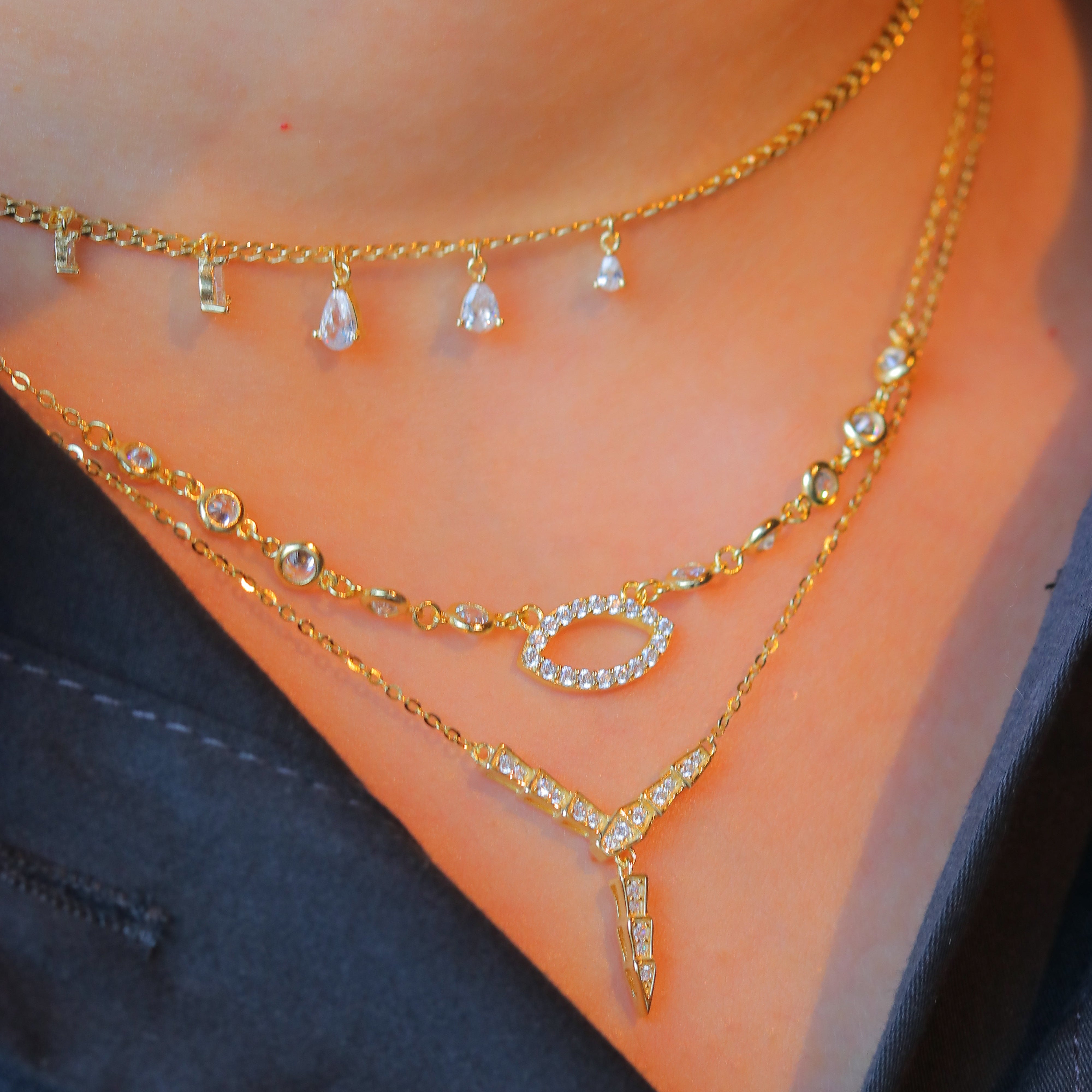 Collar  Oval CZ & Sussy Choker