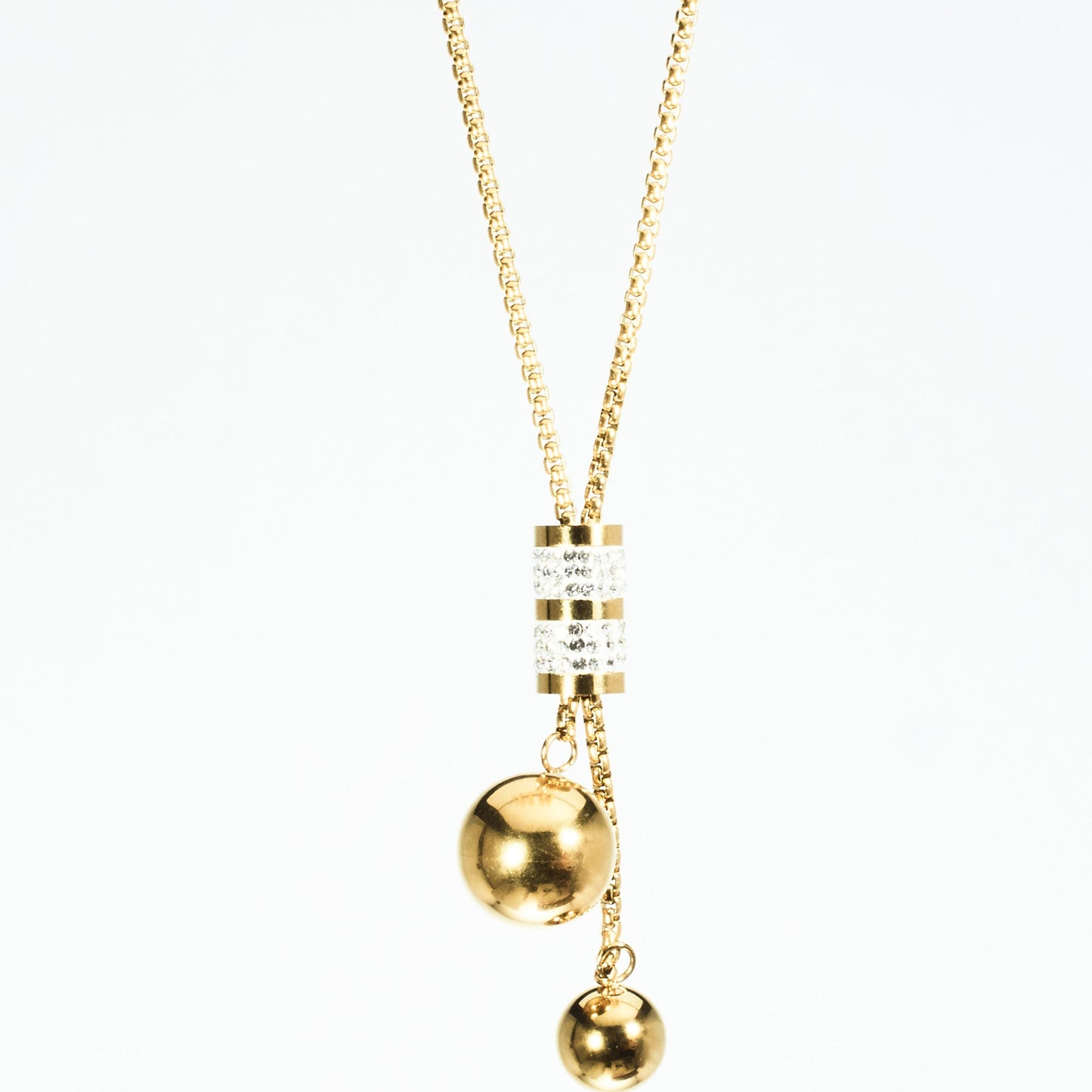 Collar Adjustable 2 Bubbles Chain Gold