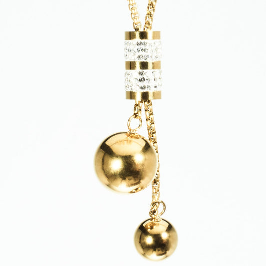 Collar Adjustable 2 Bubbles Chain Gold