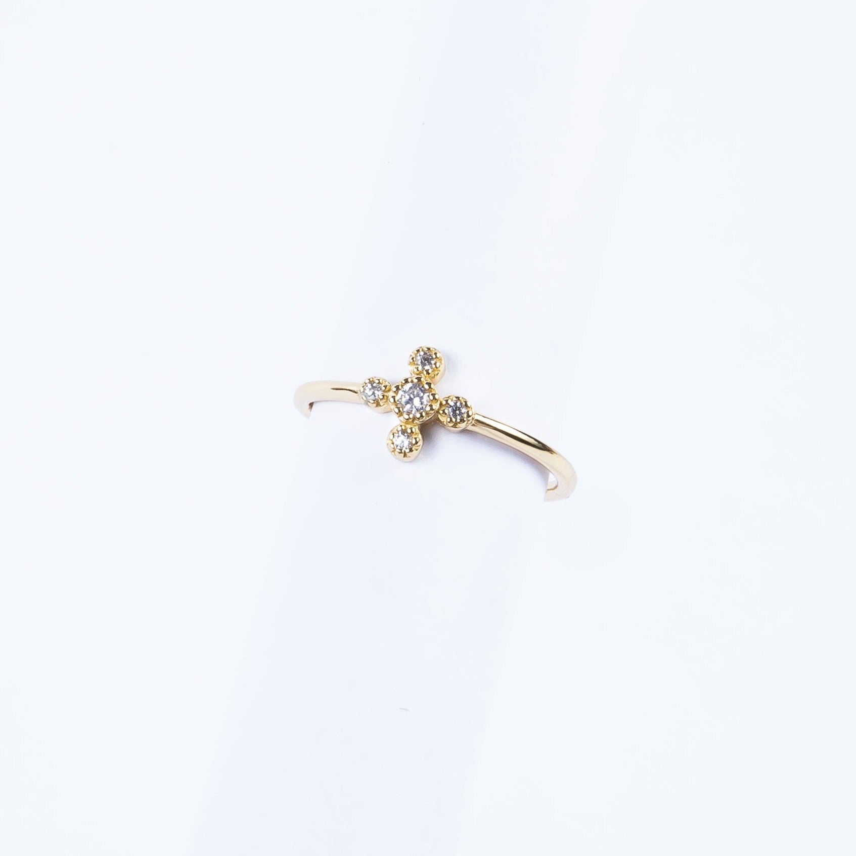 Anillo Squarey Cross Thin