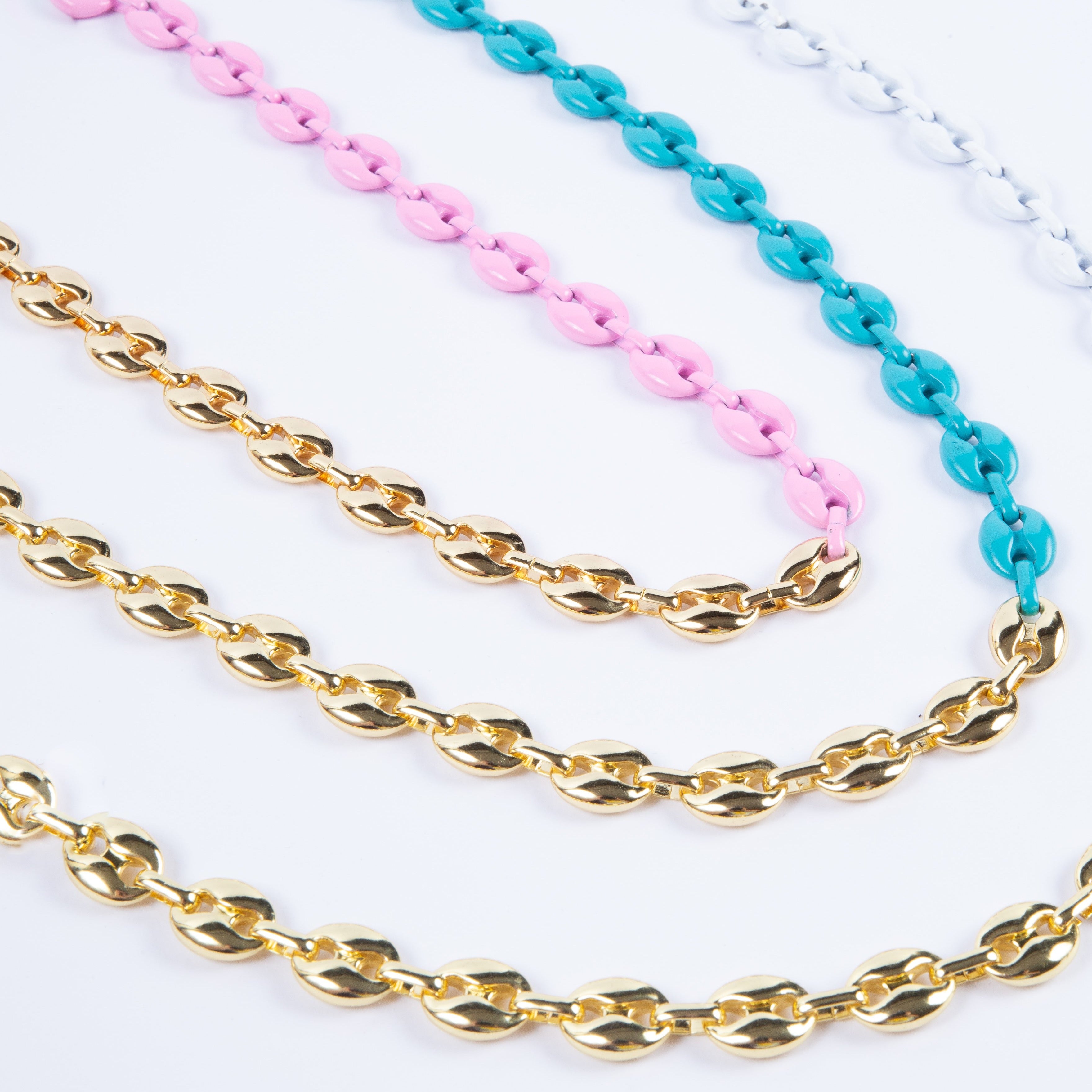 Collar Guc Enamel Gold Choker Teal