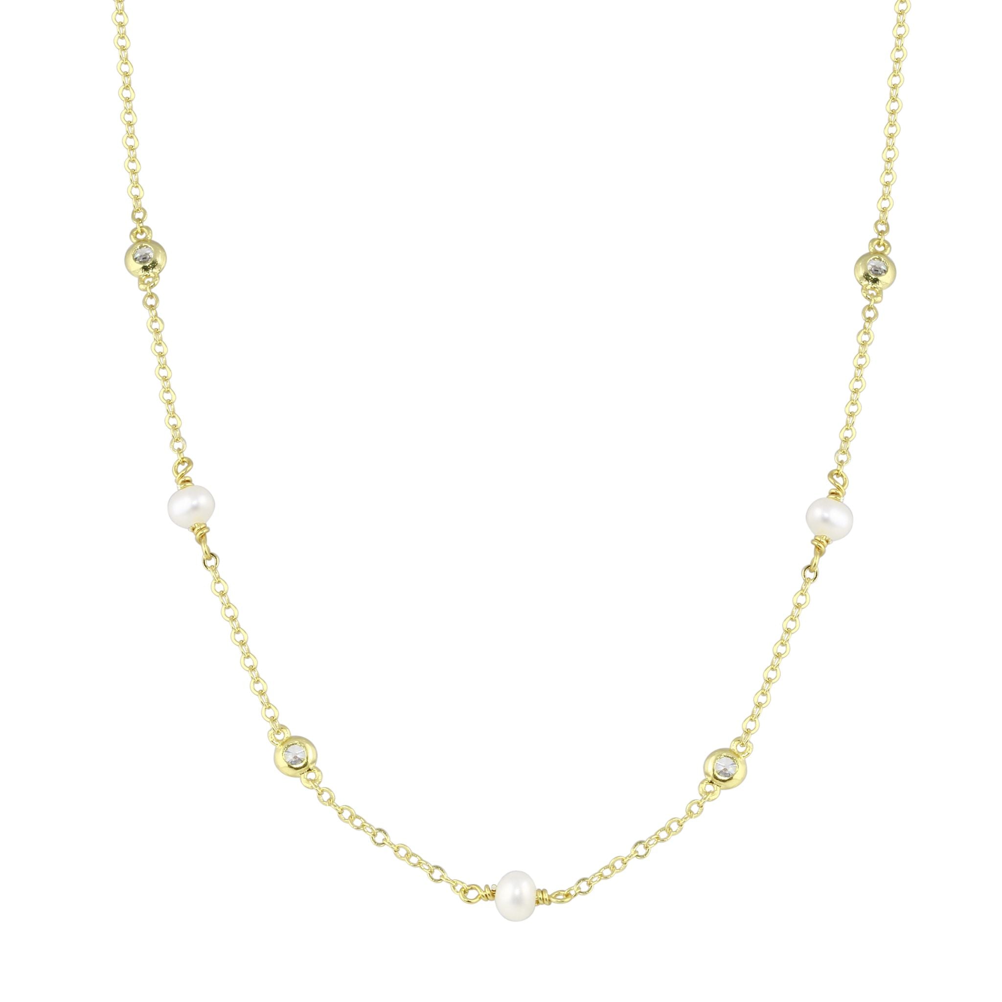 Collar Baby Pearls & Cz Choker